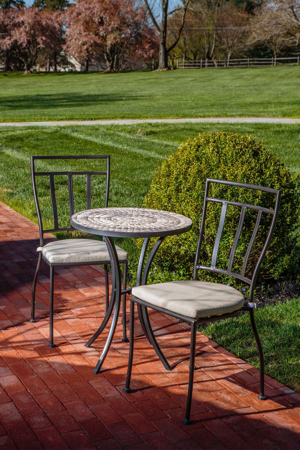 ceramic top bistro table and chairs