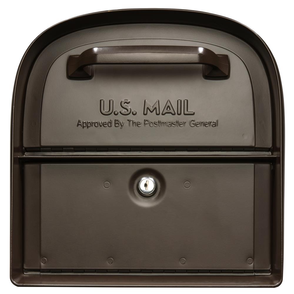 Architectural Mailboxes Post Mount Bronze Metal Large Lockable Mailbox