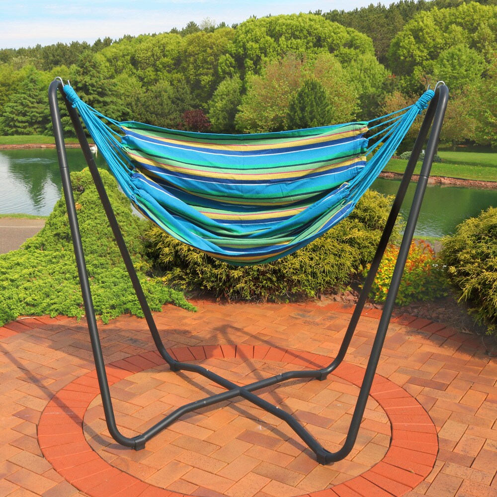 Ocean Breeze Sunnydaze Extra Large Indoor-Outdoor Hammock Chair Swing 