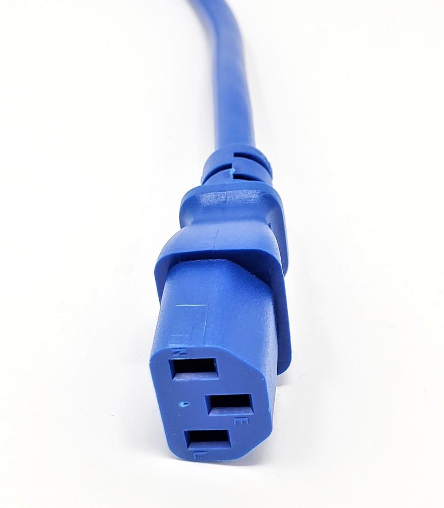C2G/Cables to Go 17474 C13-C14 Power Extension 18awg 1ft Blue 