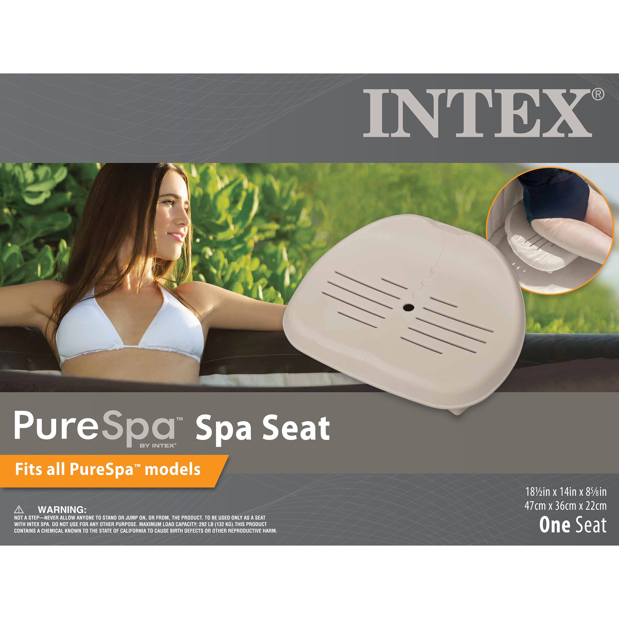 Intex Removable Slip-Resistant Seat For Inflatable Pure Spa Hot Tub28502E 