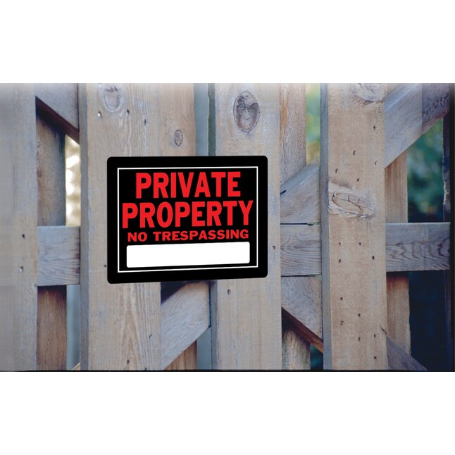 The Hillman Group 841000804 6-Inch x 10005-Inch Plastic Private Property Keep Out Sign 2 