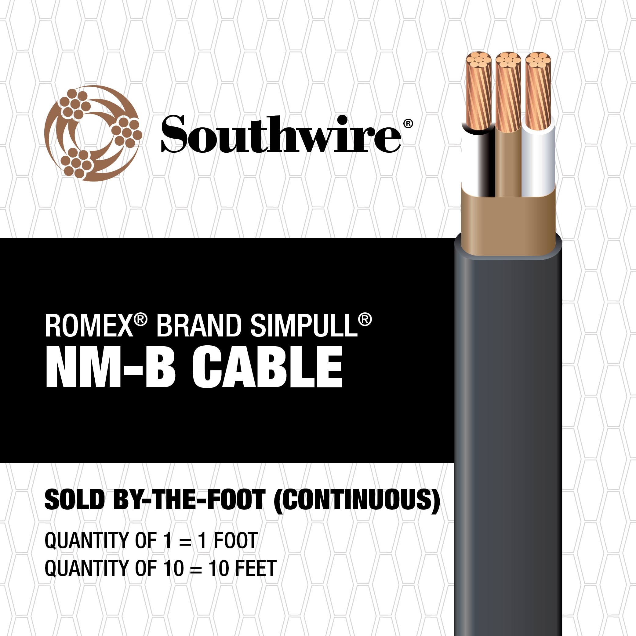 6/2 NM-B x 15' Southwire "Romex®" Electrical Cable 