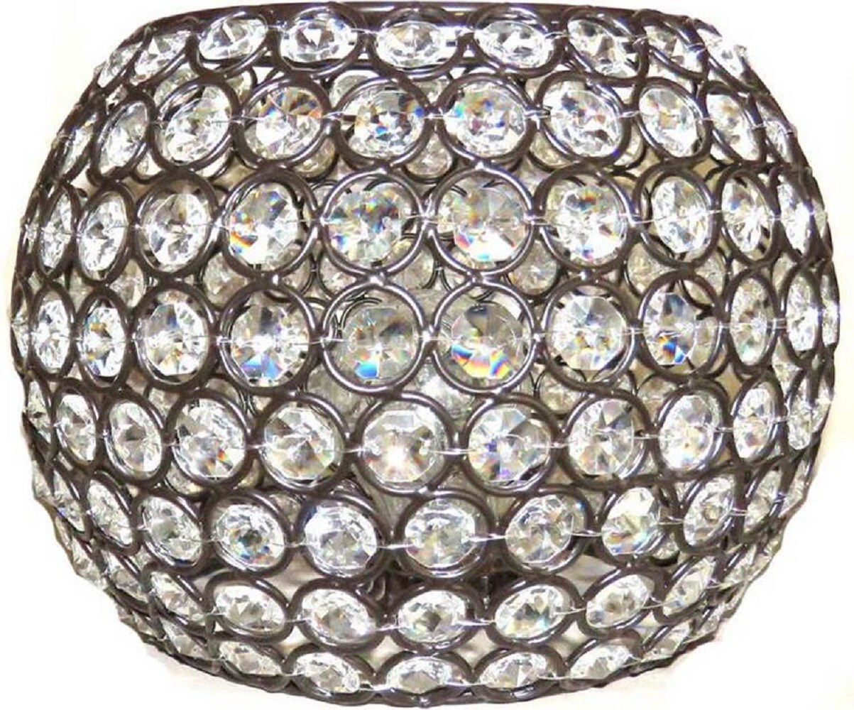 Style Selections Ladura 4-in H 4.75-in W Chrome Crystal Globe Vanity Light Shade 