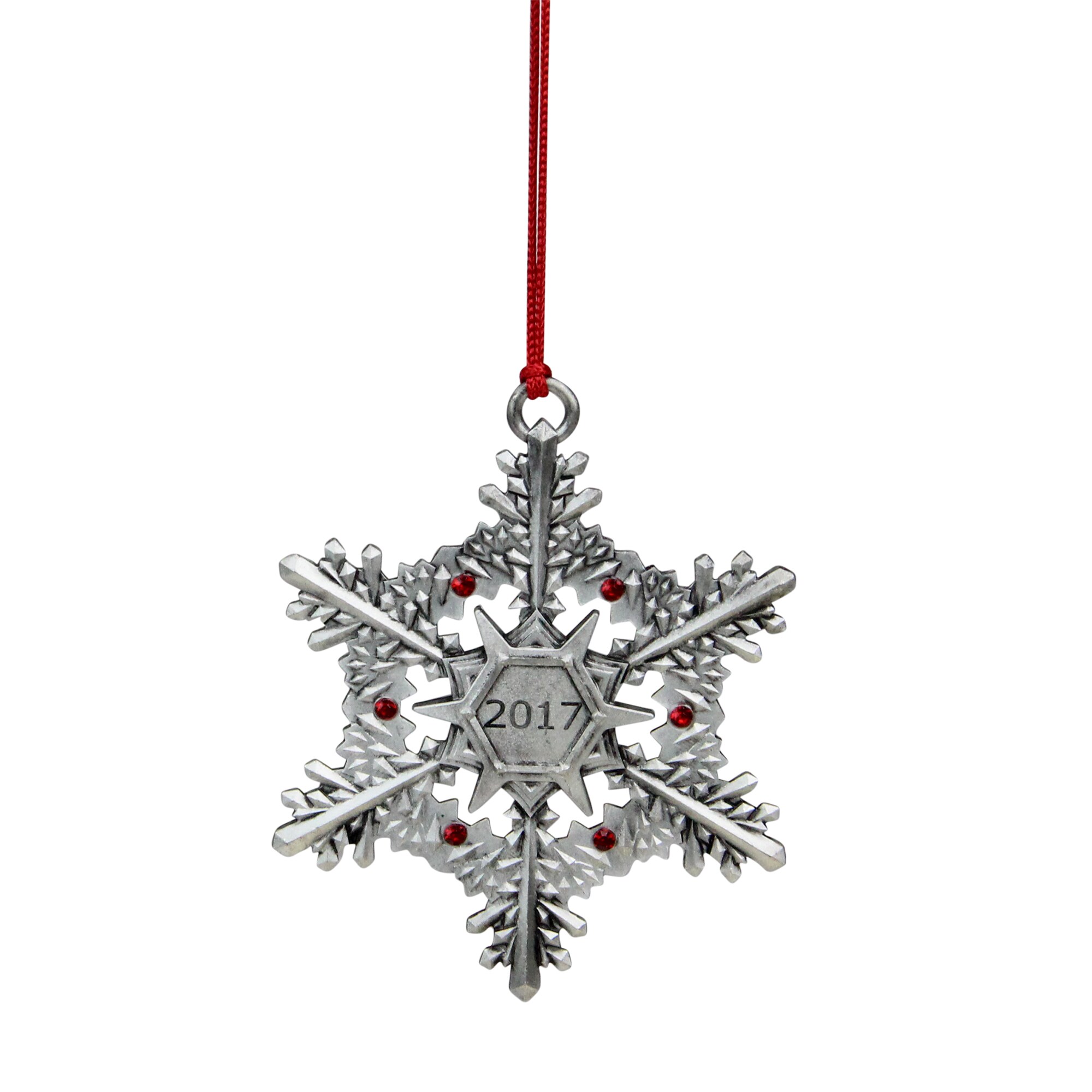 Hanging Crystal Silver Snowflake Tassel String Christmas Tree Decoration 