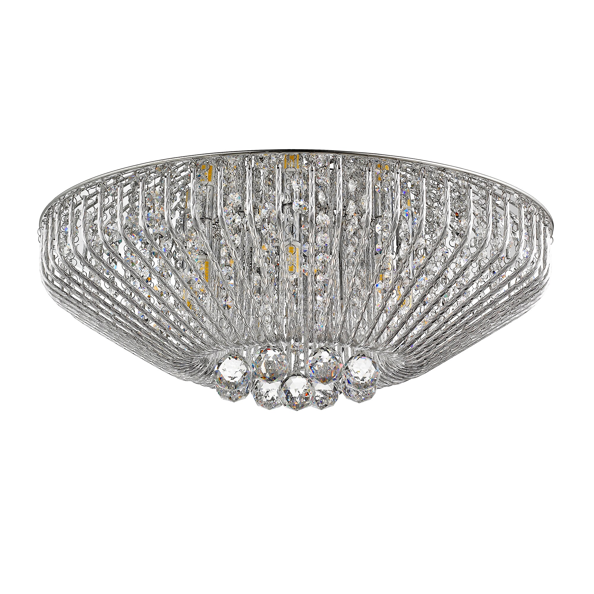 chrome flush ceiling light