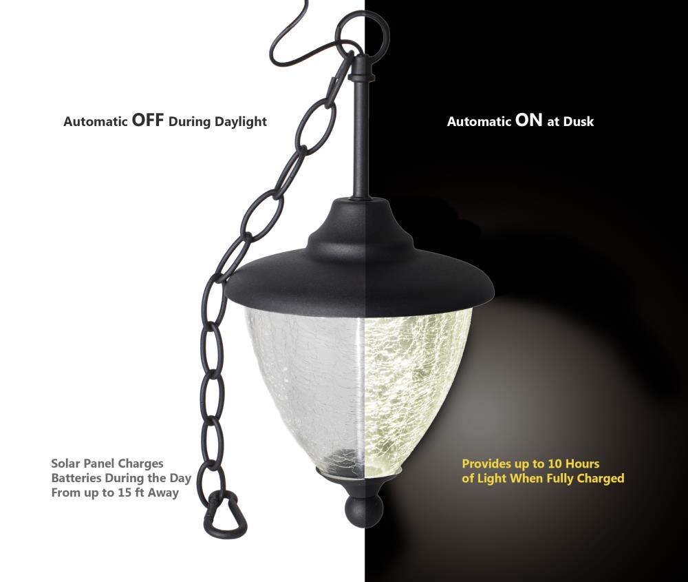 Classy Caps Eclipse Black Modern/Contemporary Crackled Glass Urn LED Outdoor Pendant Light