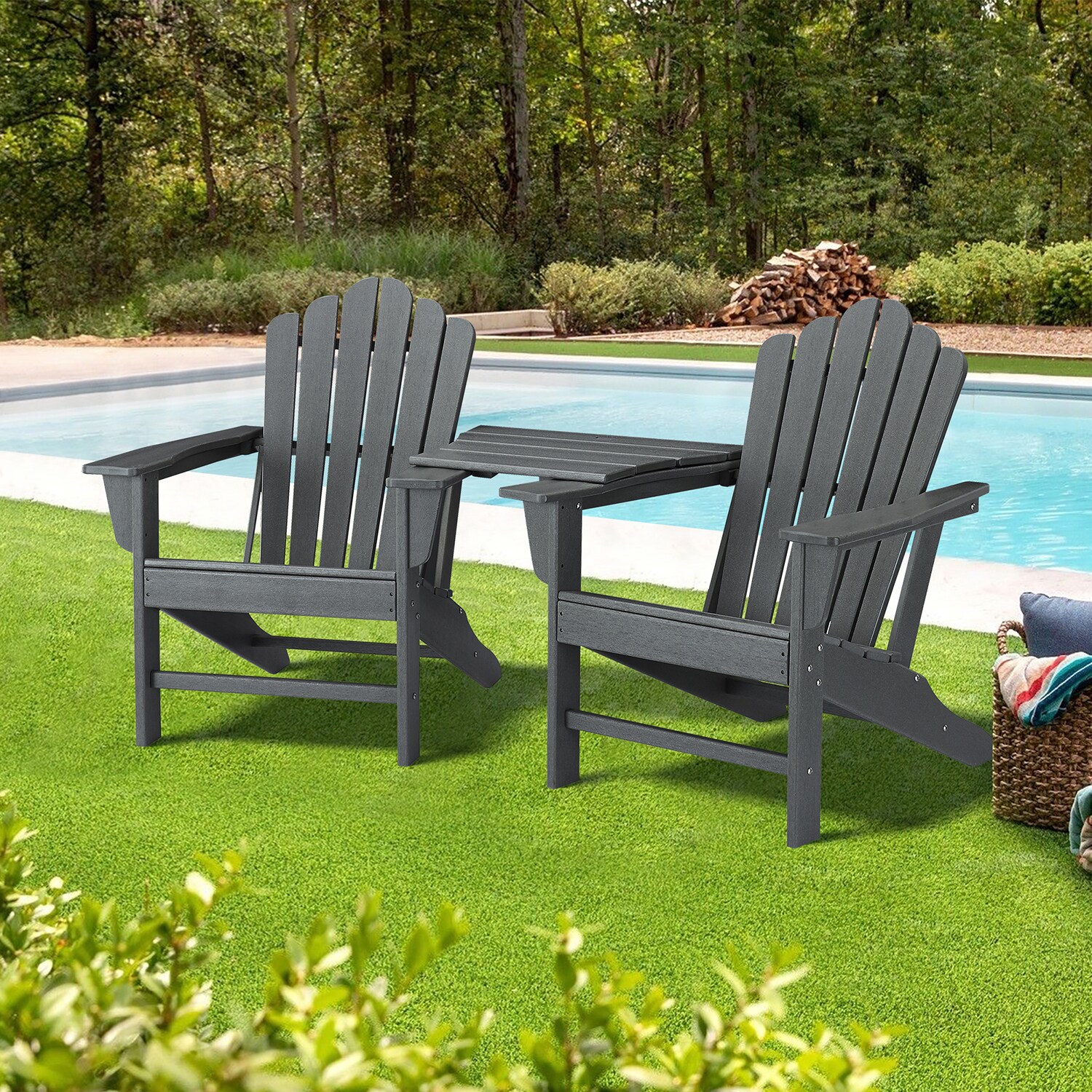 Patio Bench Outdoor Lawn Garden Porch Chair Kit Sand Durable Resin Frame New 