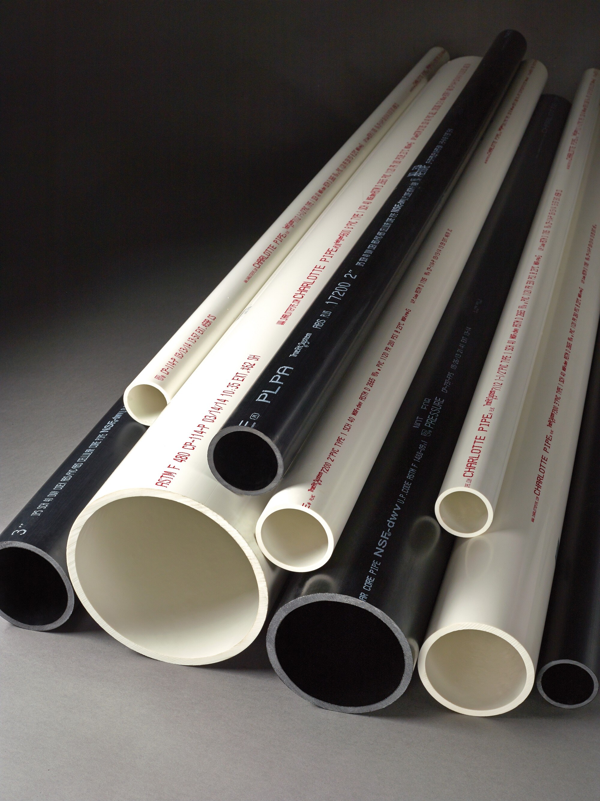 Charlotte Pipe  Schedule 40  PVC  Pipe  2 in Dia 5 ft Plain End  280 psi 