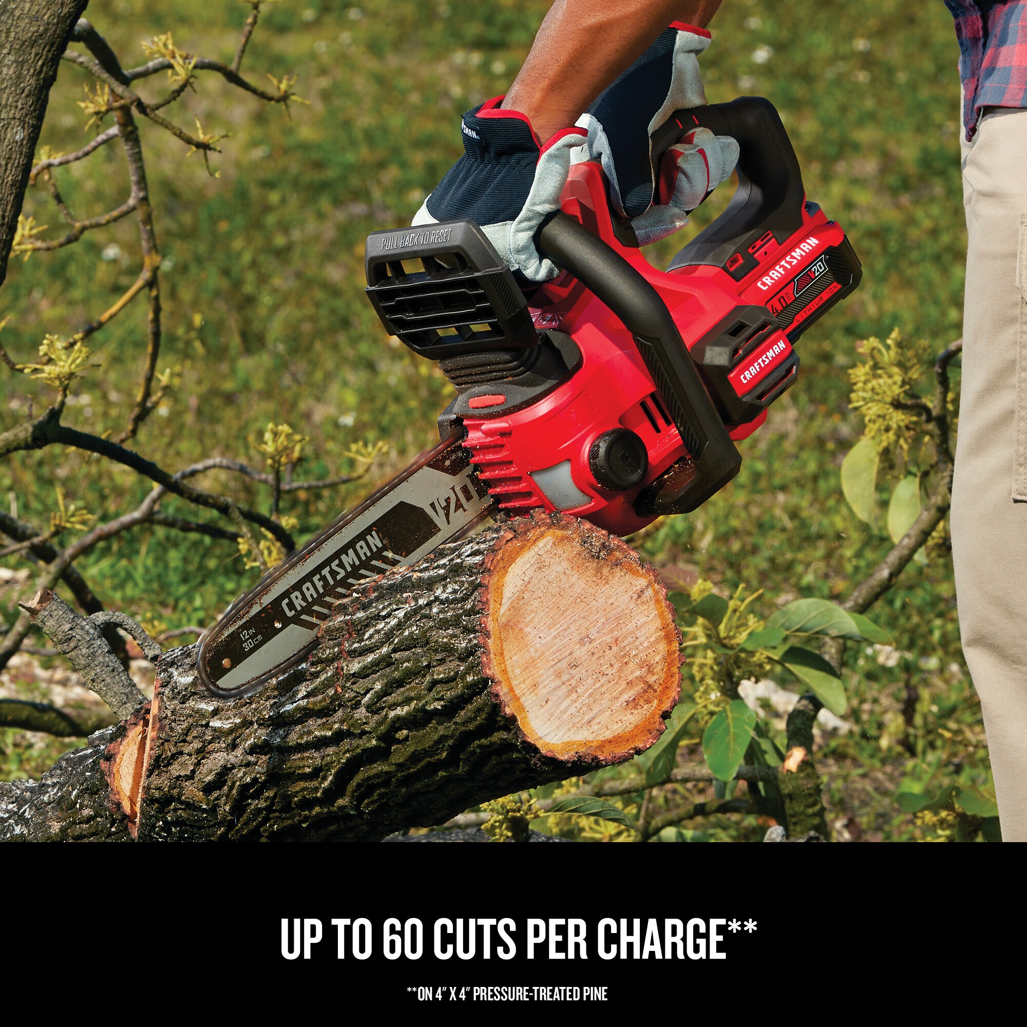 CRAFTSMAN V20 20-volt Max 12-in Cordless Electric Chainsaw 4 Ah 