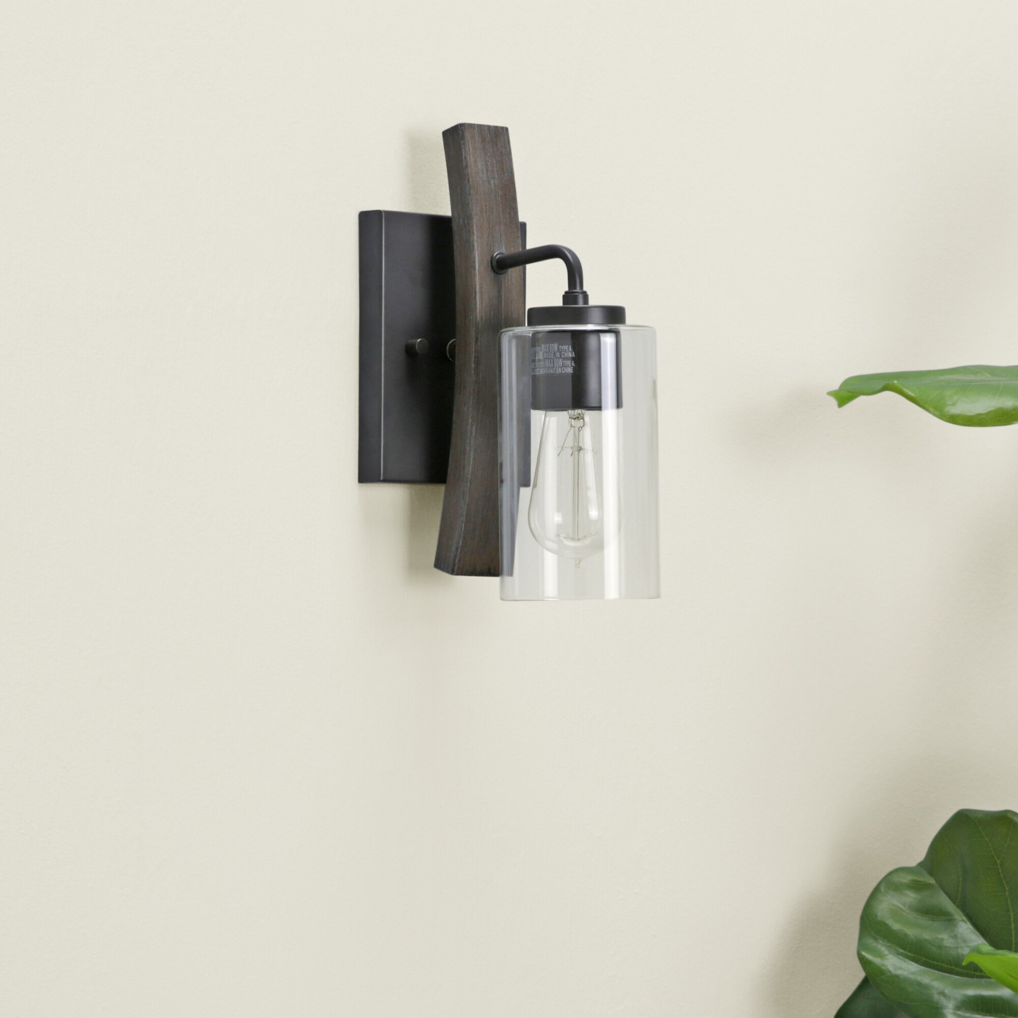 Details about   Progress Lighting Clayton Collection 1-Light Espresso Wall Sconce 