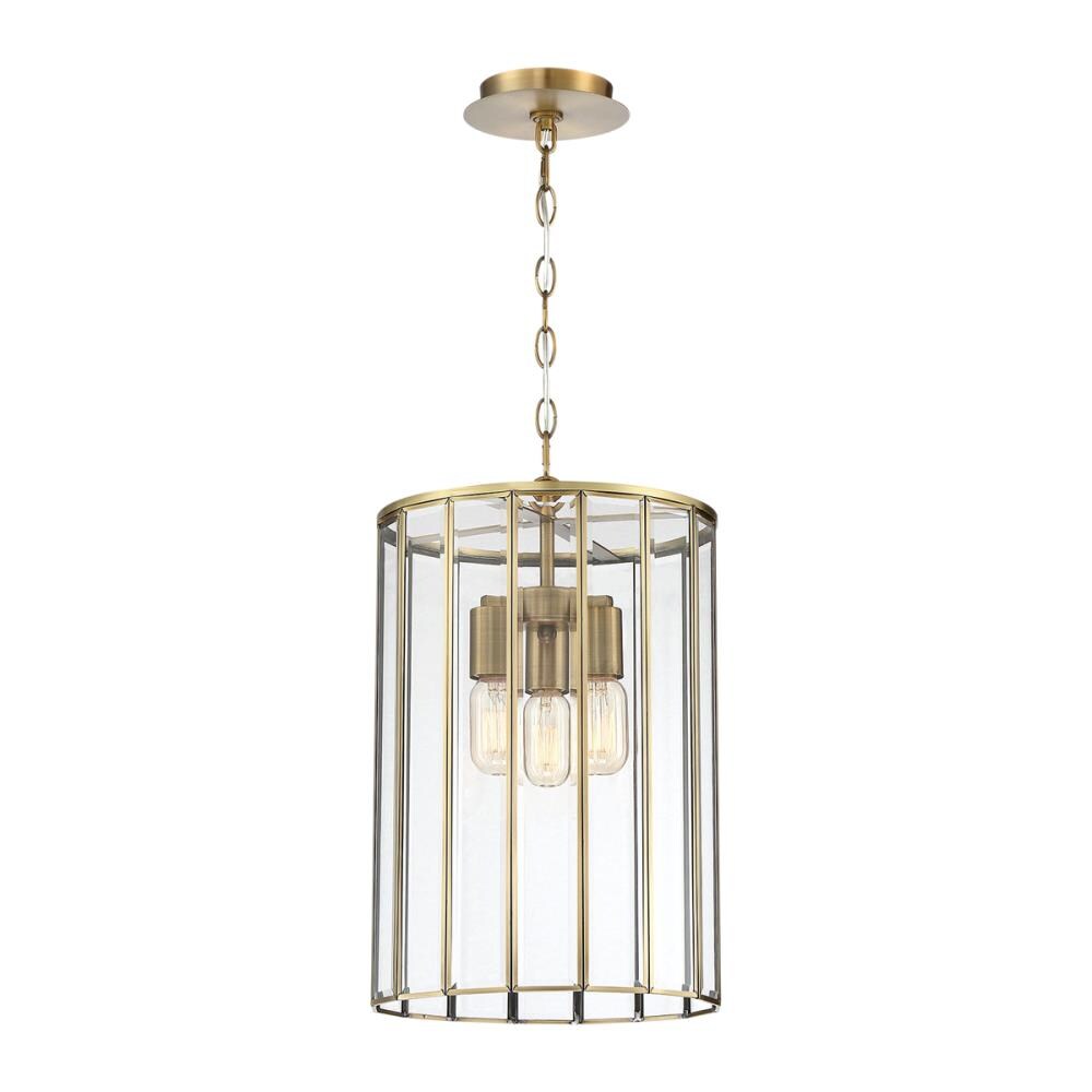 saville 4 light pendant in antique brass