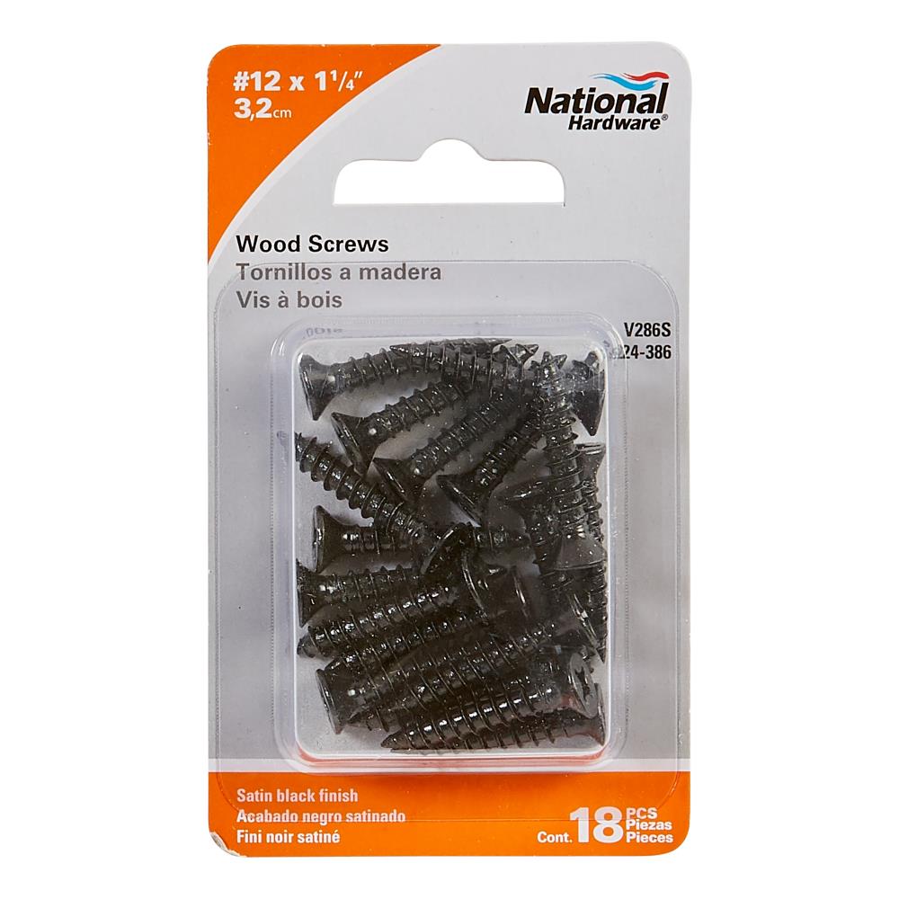 Black Oxide #10 Phillips Drive Particle Board Wood Screw x 1.25" Length 100 Pc 