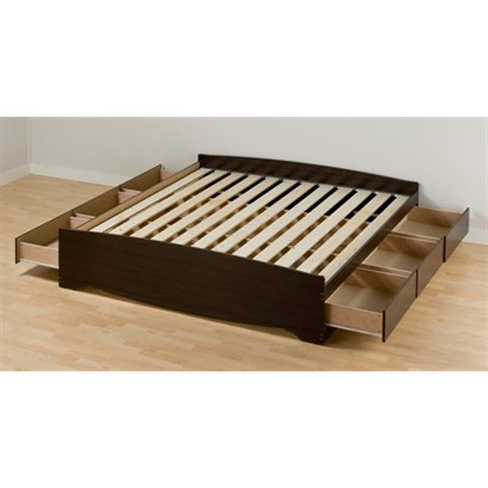 Prepac Mate's Espresso King Platform Bed with Storage