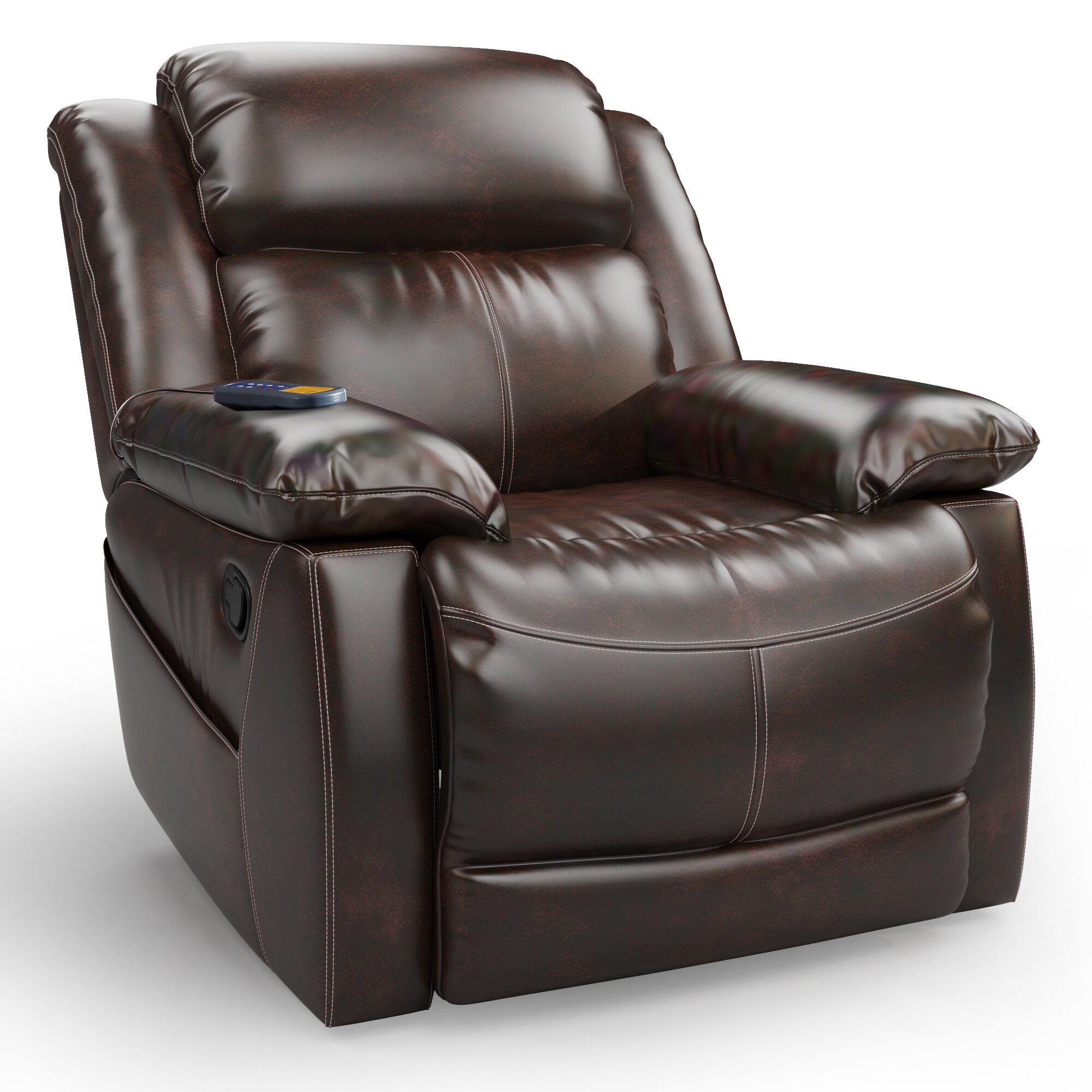 tan faux leather recliner