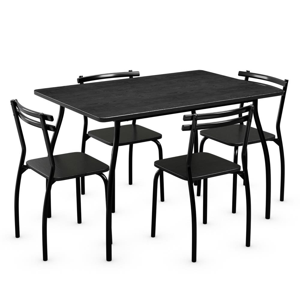 black dining room chairs set of 4