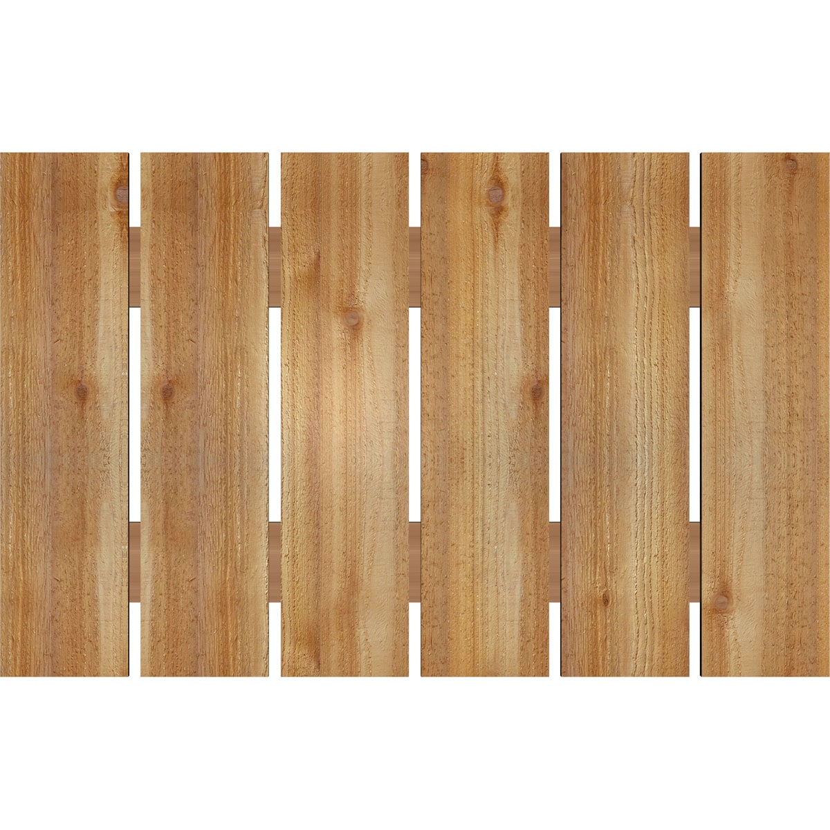 Ekena Millwork 2-Pack 34.75-in W x 22-in H Unfinished Board and Batten Spaced Wood Western Red cedar Exterior Shutters