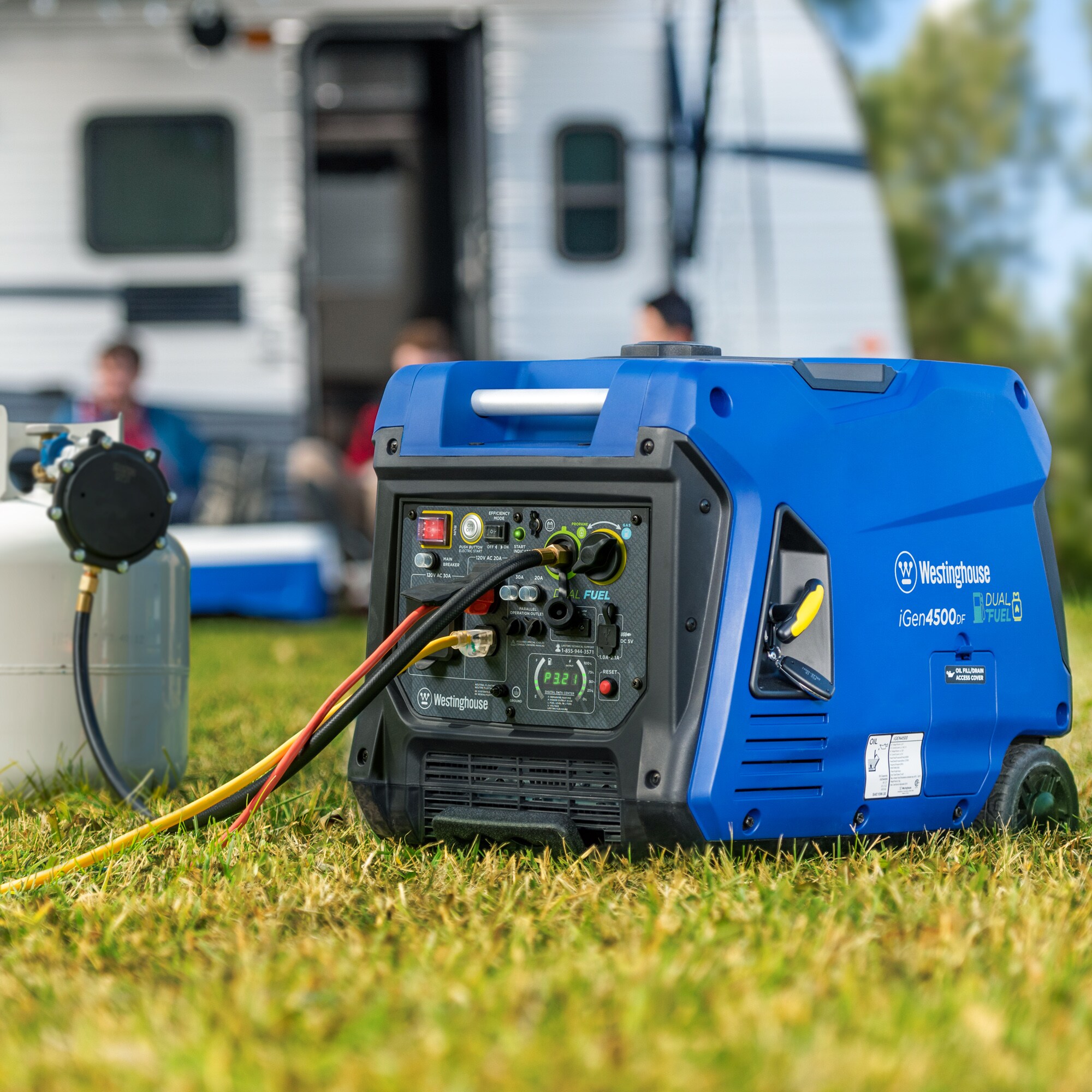 Westinghouse iGen 4500-Watt Gasoline/Propane Portable Inverter Generator in the Inverter Generators department at Lowes.com Westinghouse iGen 4500-Watt Gasoline/Propane Portable Inverter Generator in the Inverter Generators department at Lowes.com