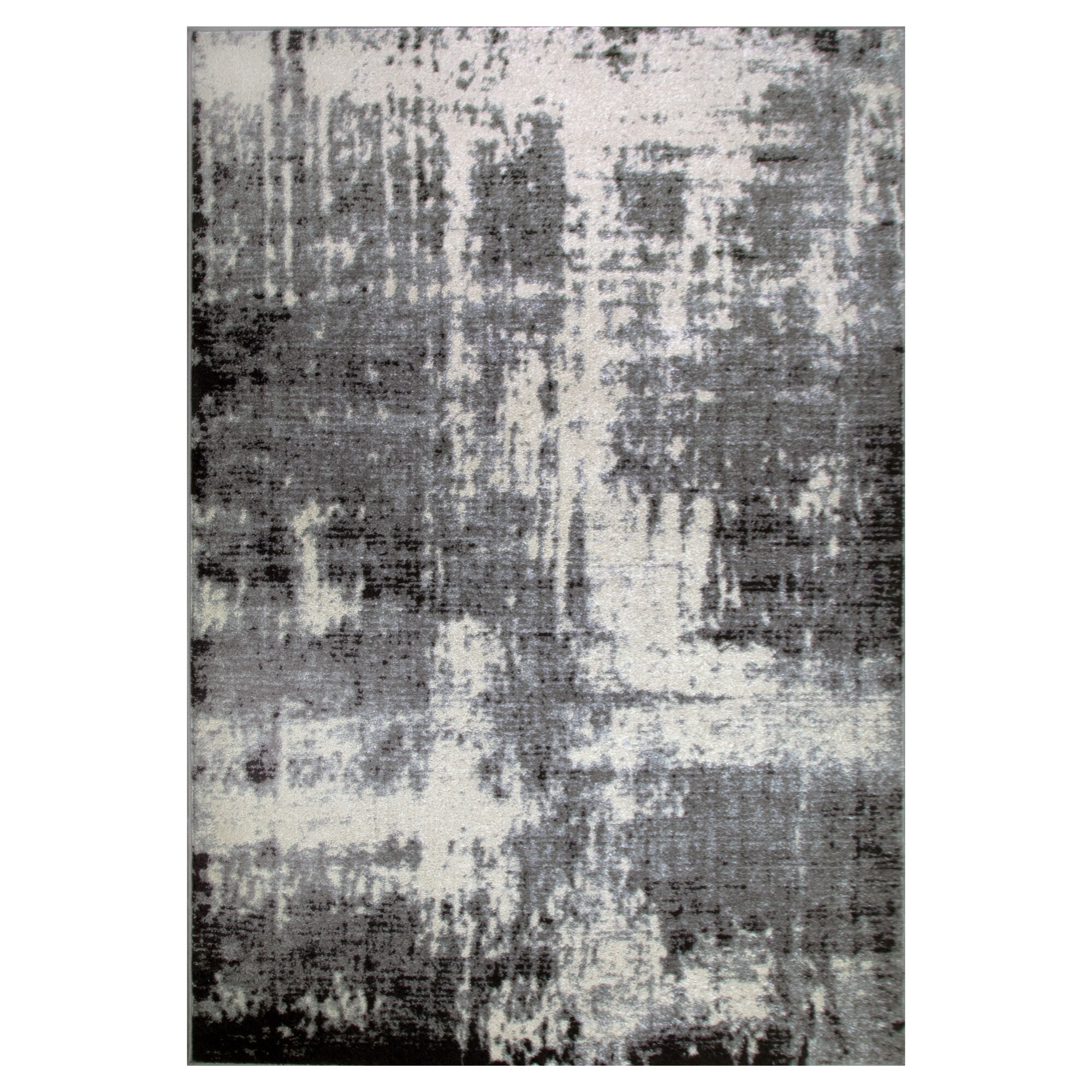 Area Rugs Abstract Grey Black Contemporary  Carpet Rugs 4x6 5x8 Hallway Runners 