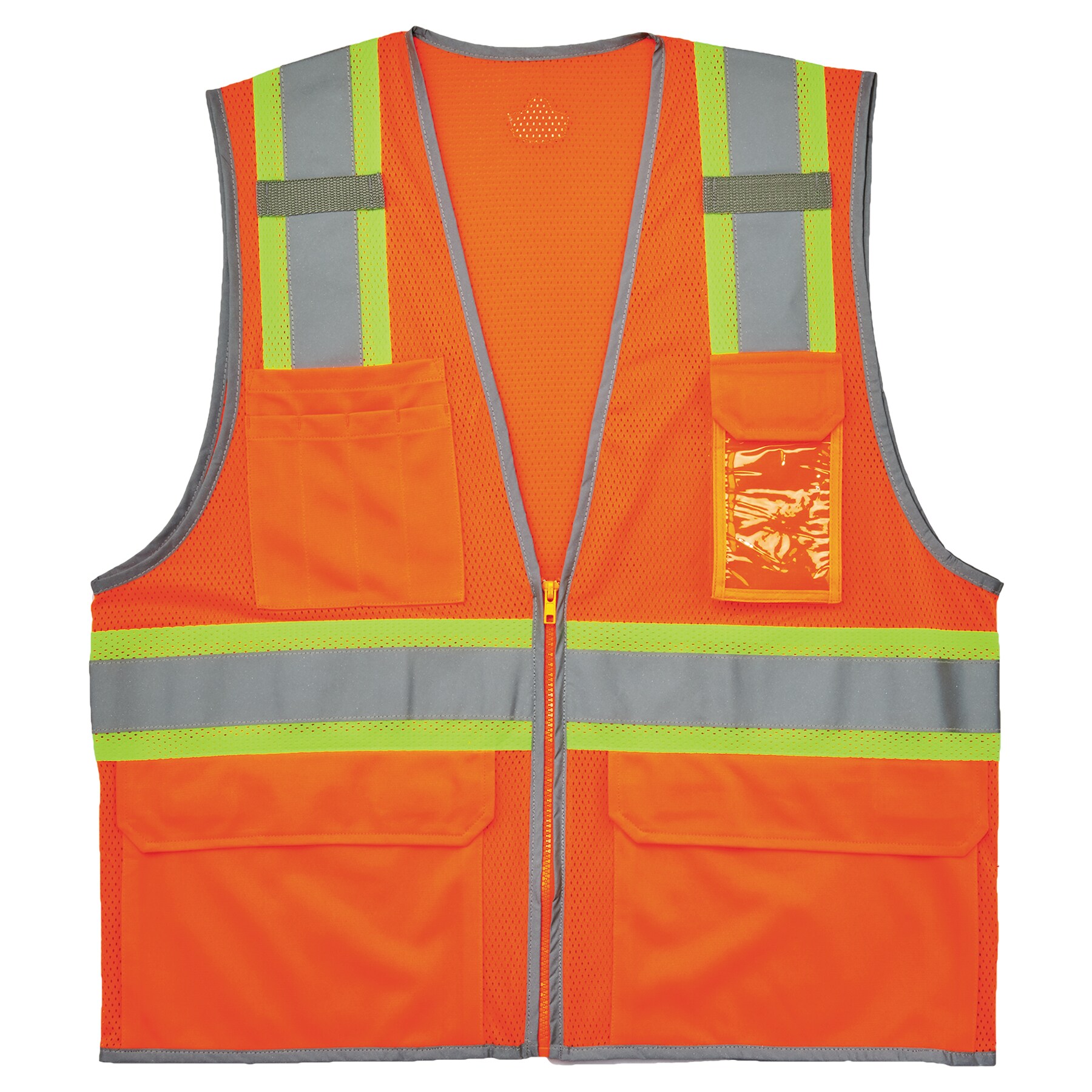 Orange Ergodyne Class 2 Reflective Two-Tone X-Back Safety Vest 