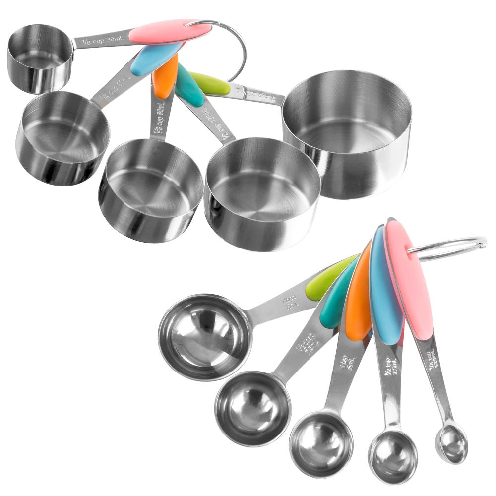 Details about   Measuring Spoons Stainless Steel Handle Kitchen Accessories Cups Baking Tools 