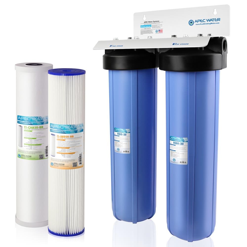 2 BIG BLUE 20" Whole House Water Filter Cartridges GAC 4.5" x 20" Sediment 