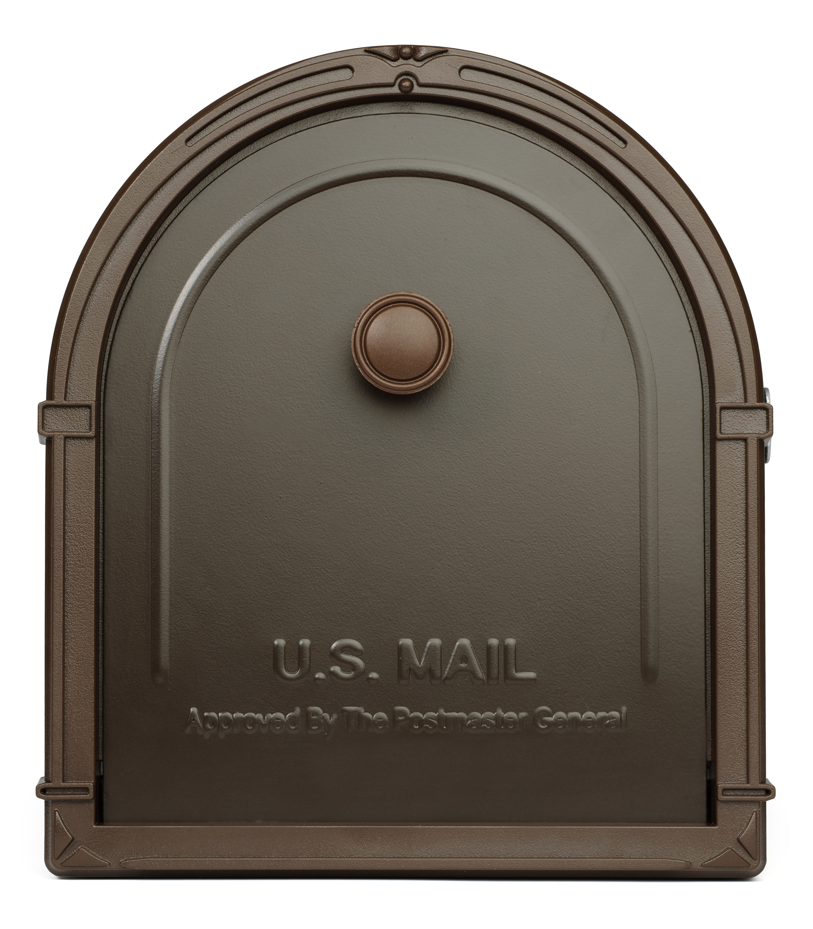 Bronze Mailbox and Post Combo Kit Heavy-Duty Weather/Vandal Resistant W/ Knob