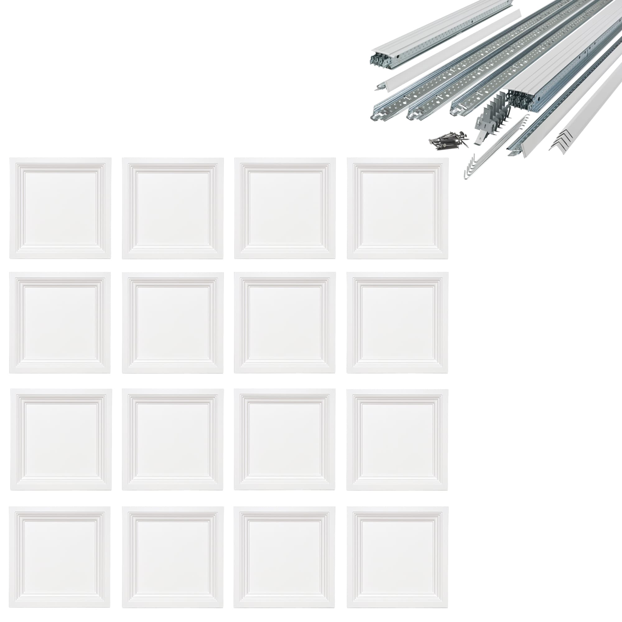 Shop Armstrong Ceilings Easy Elegance Ft X Ft Ceiling Tile Kit At