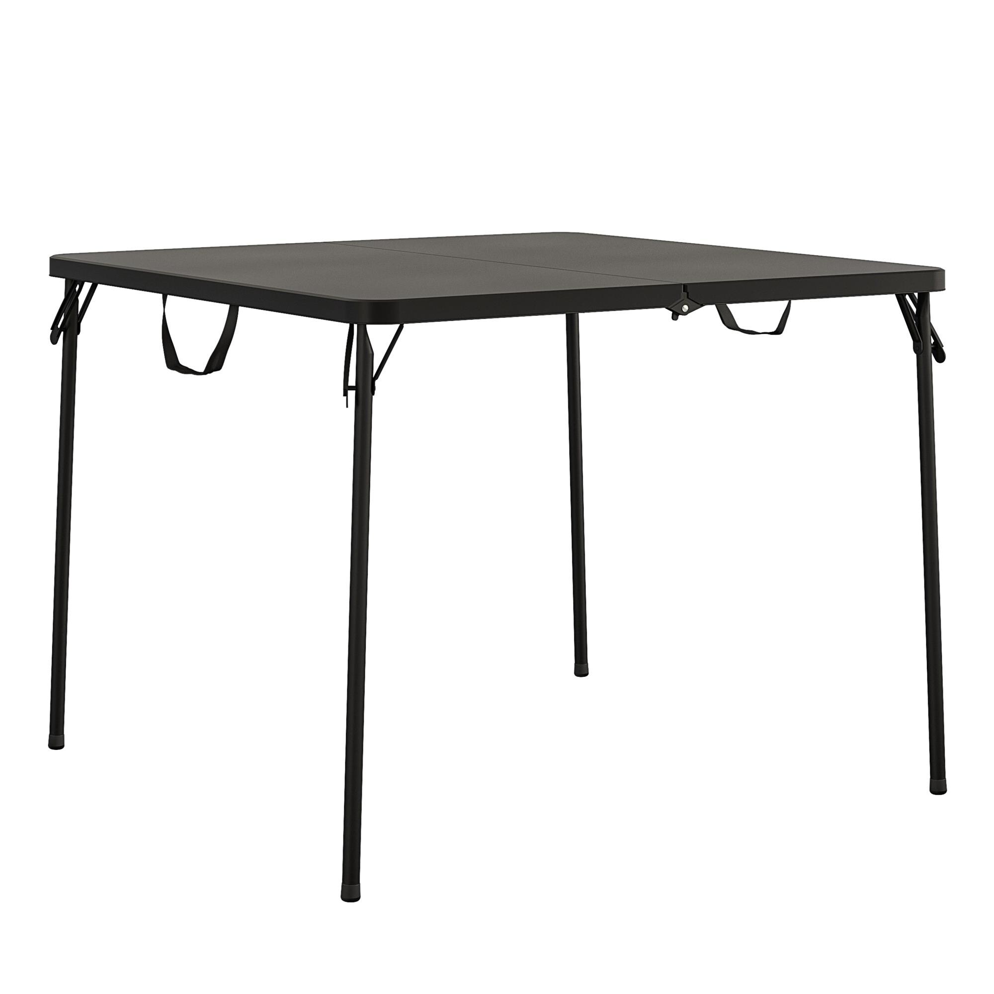 Sparkle Hen Cleanly Cosco 3.21-ft x 3.21-ft Indoor or Outdoor Square Resin Black Folding  Utility Table (4-Person) in the Folding Tables department at Lowes.com