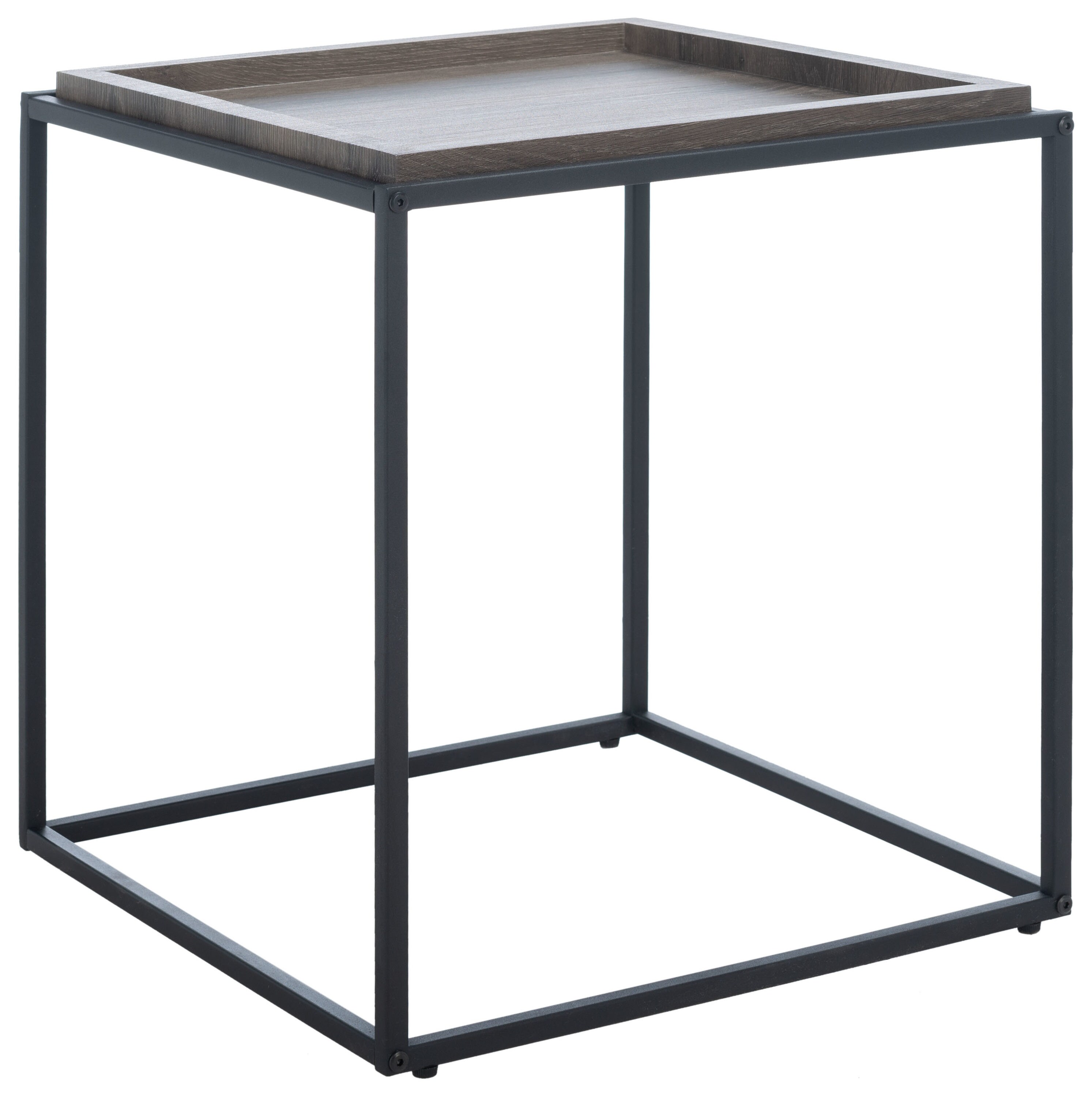 SAFAVIEH Home Collection Andey Brown/Black Living Room Accent Side End Table ACC2002A