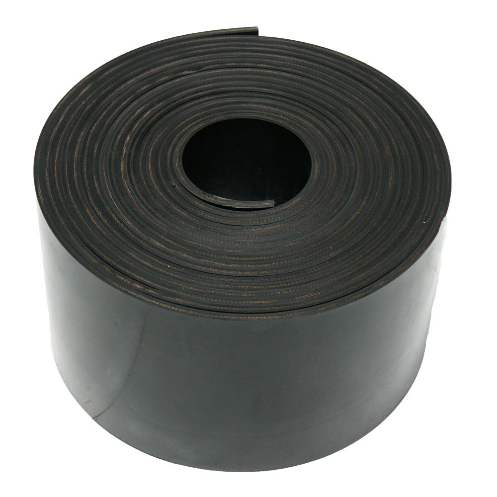 Rubber Sheet Rubber-Cal Heavy Black Conveyor Belt .30 Thick x 8 Width x 120 Length 2Ply Black