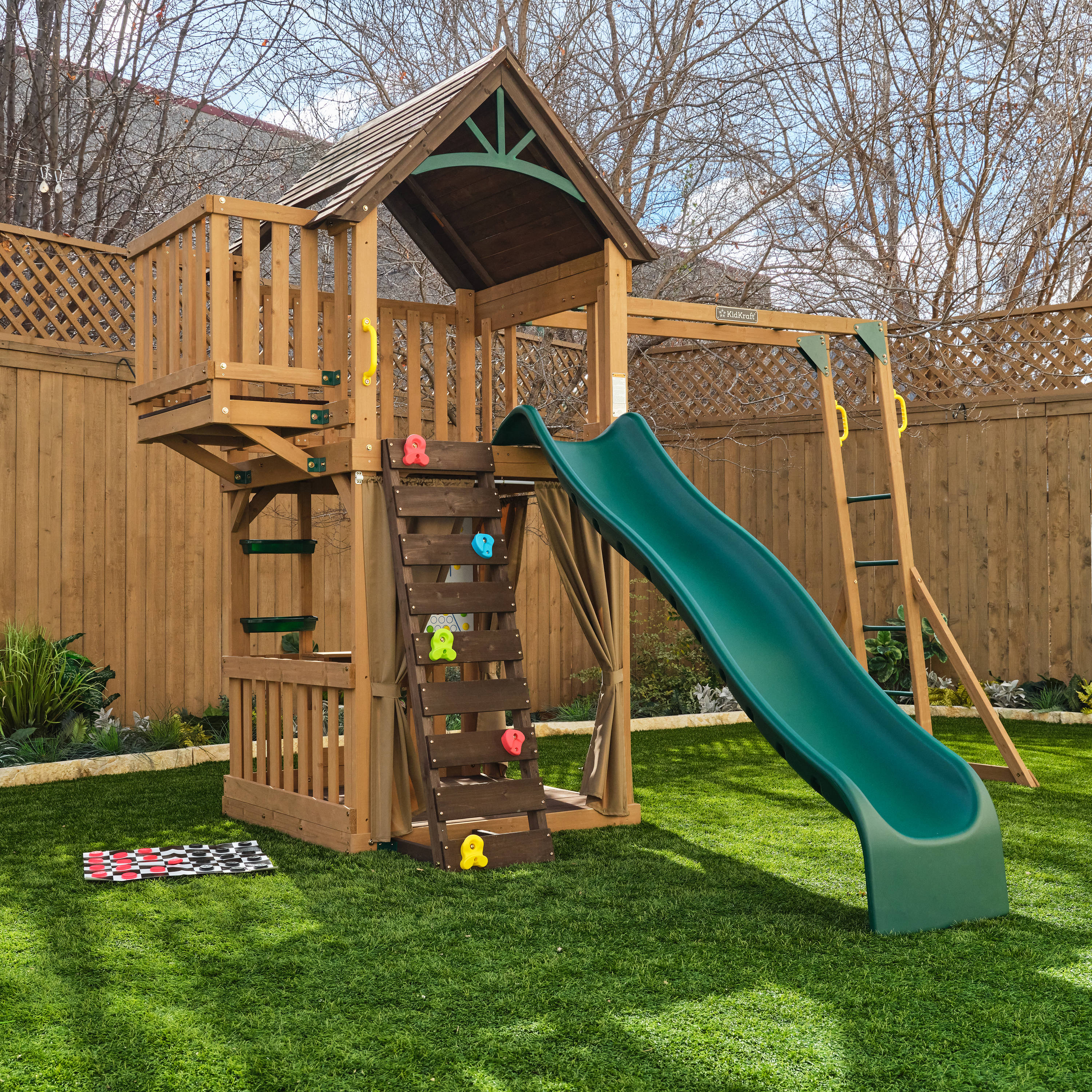 Kids Garden Plastic Wavy Slide Playgrounds Climbing Frame Playhouse Outdoor Toy 