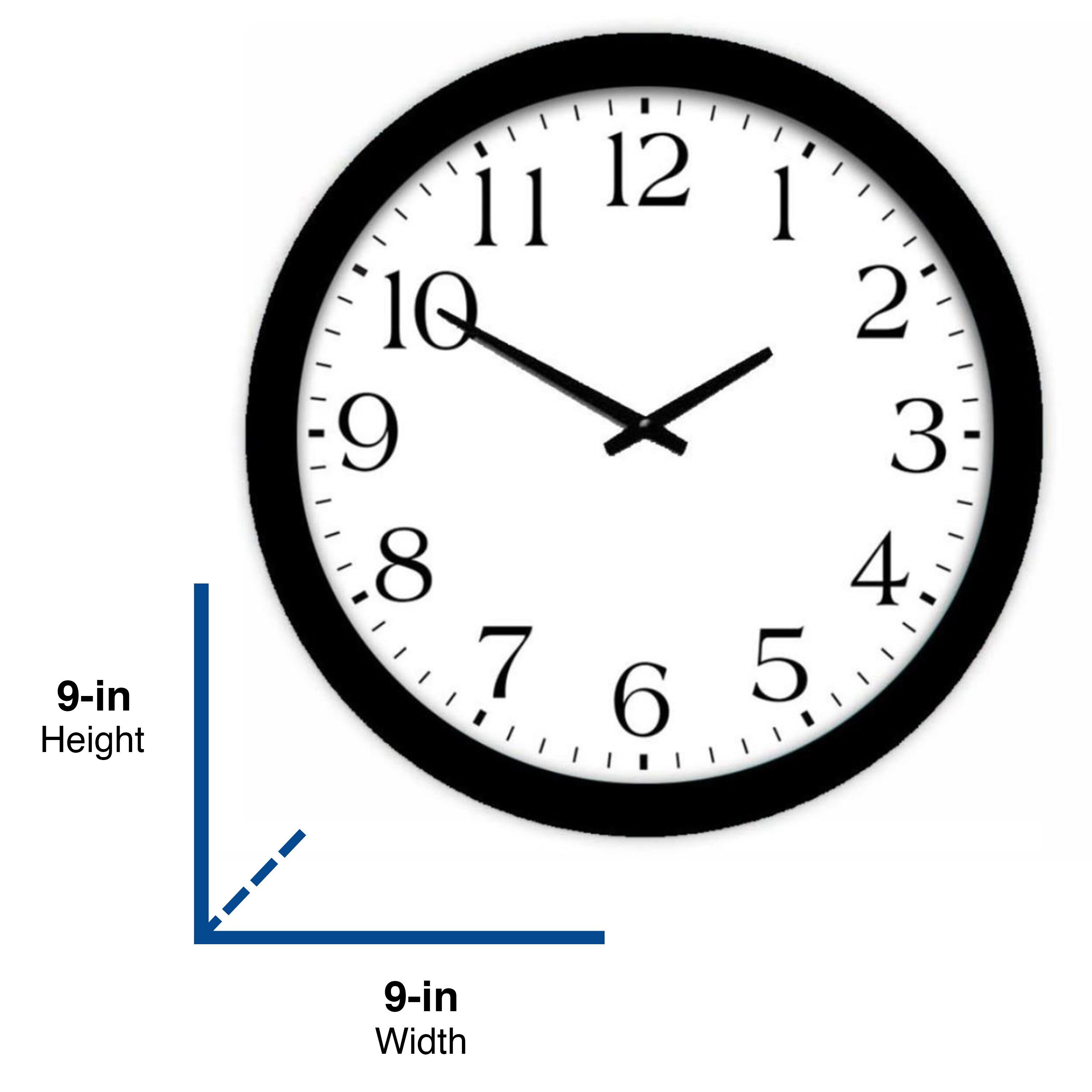 Wall Clock Rectangle Shape Clock English Numerals Clock 12" Home Decor 