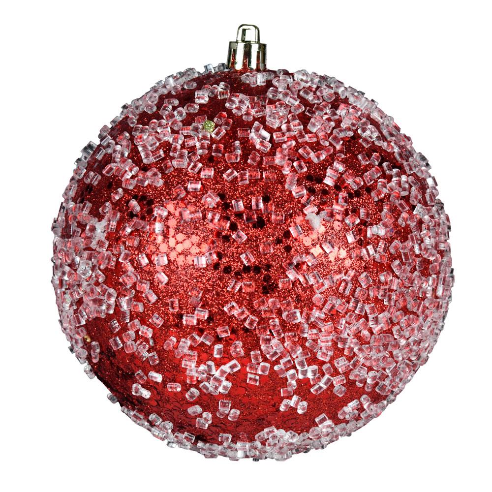 6-Inch Red Glitter CBK80606 Christmas by Krebs KBX25969 Shatterproof Christmas Ball Ornament