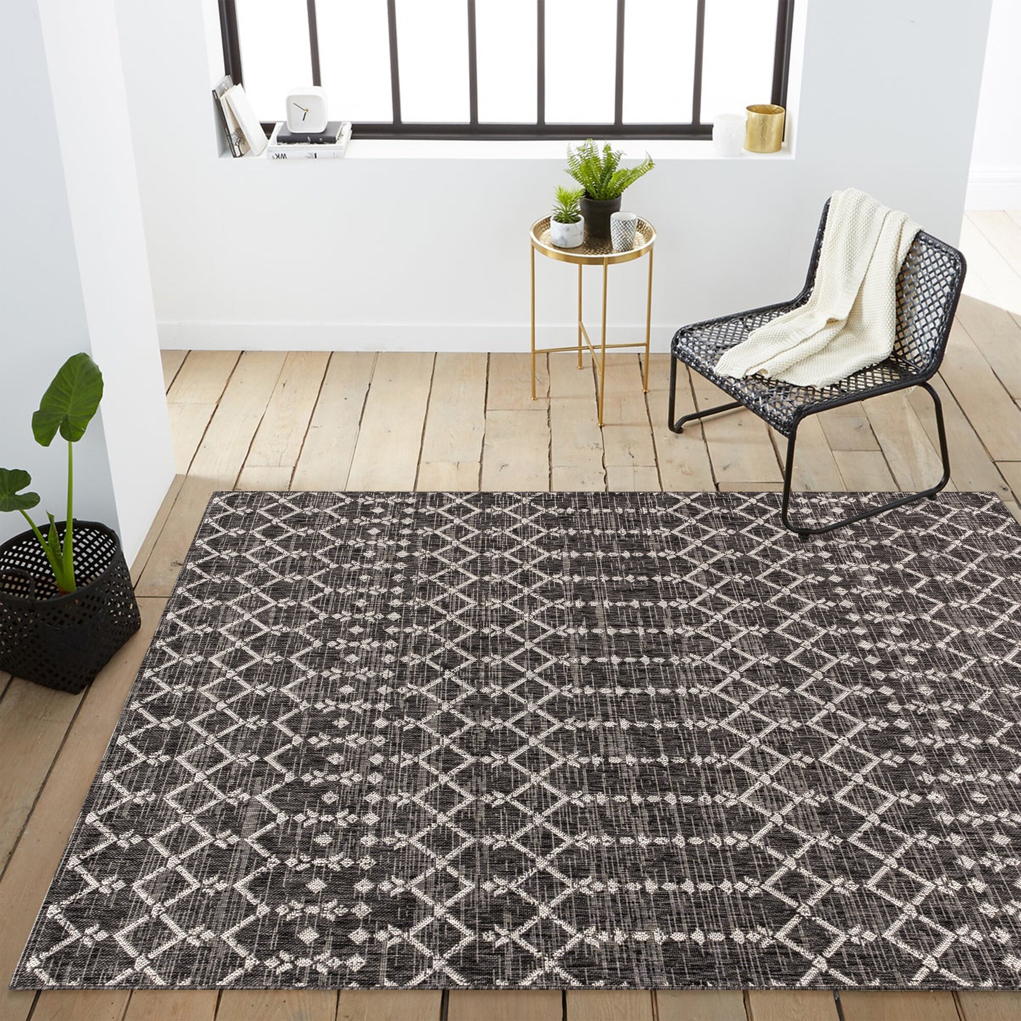 Area Rug JONATHAN Y Ourika Moroccan Geometric Textured Weave Indoor/Outdoor Natural 8 ft Bohemian,EasyCleaning,HighTraffic,LivingRoom,Backyard Non Shedding x 10 ft