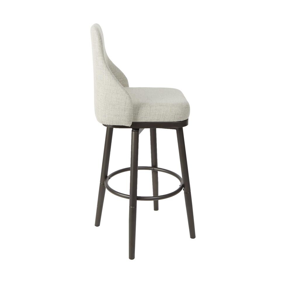 Cheyenne Products Gray Adjustable Height Upholstered Swivel Bar Stool