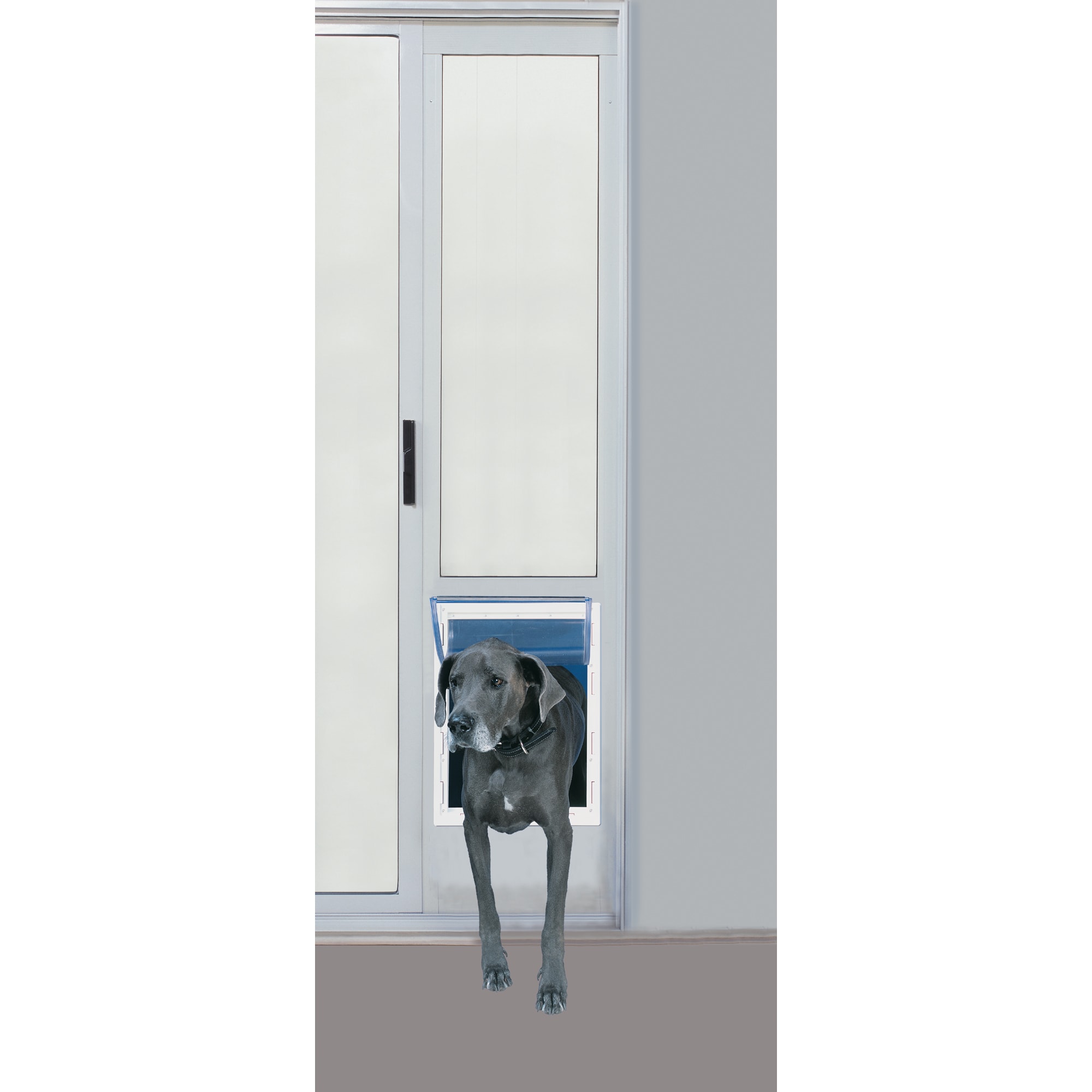 Doggie Cat 15 in Super Large White Aluminum Pet Patio Sliding Door x 20 in 