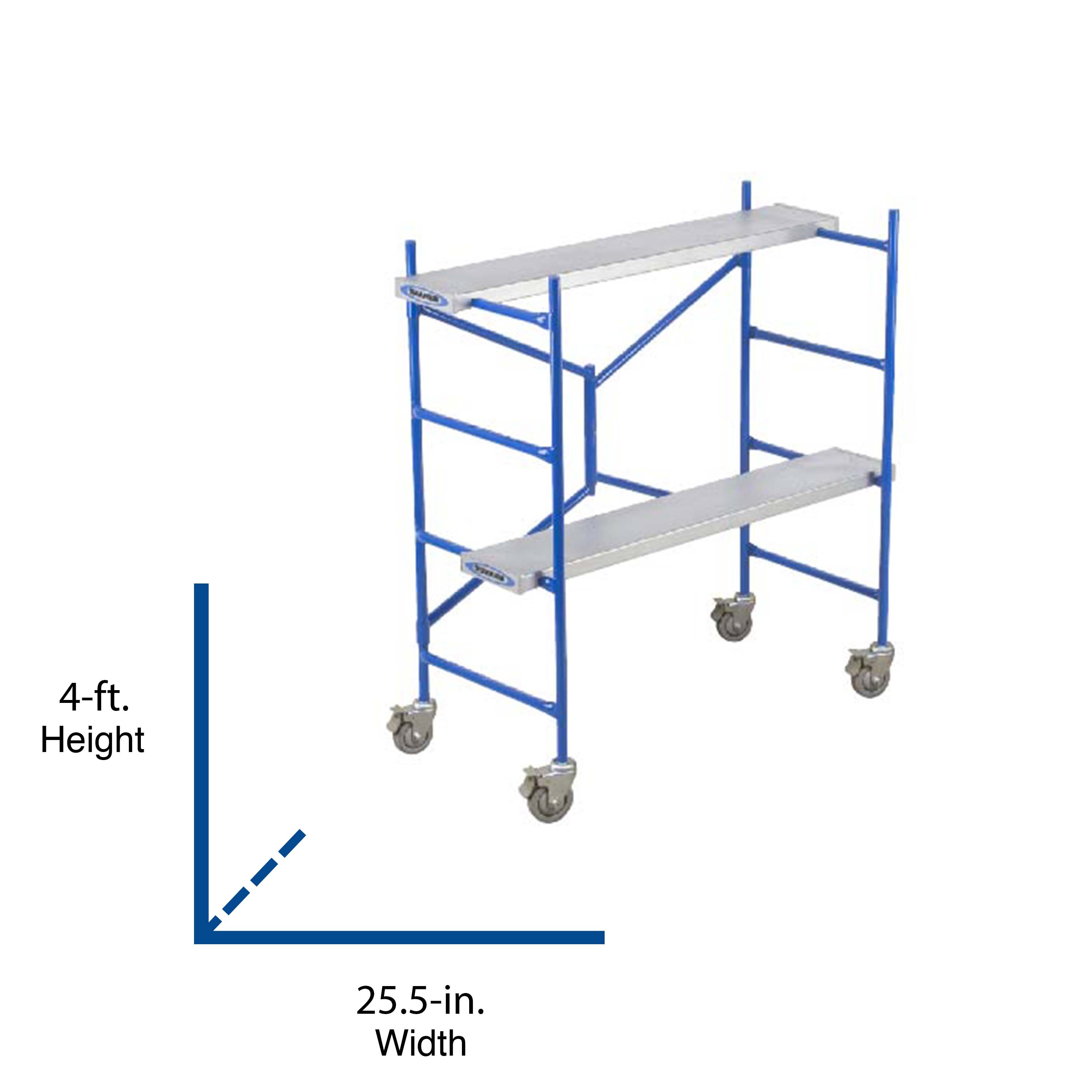 Load Capacity Scaffolding Frame Tower for sale online Werner Portable Rolling Scaffold 500 Lb