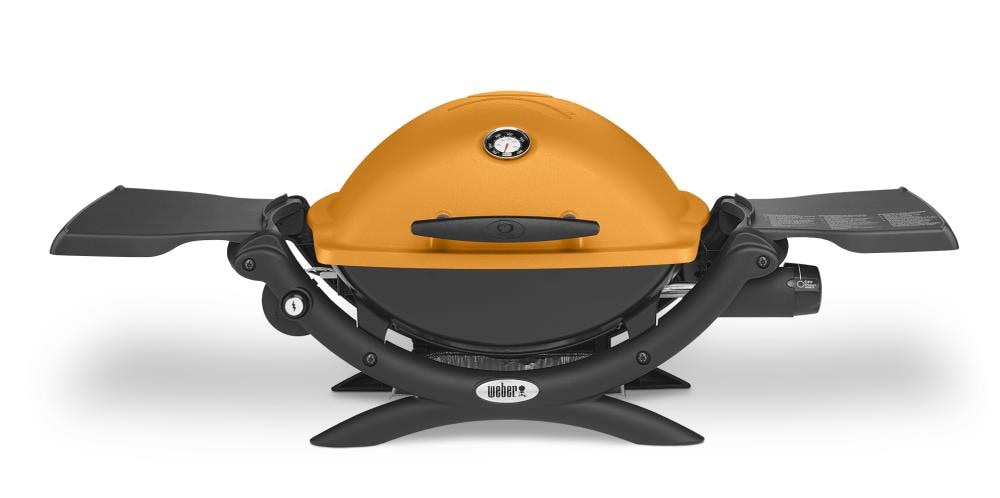 Weber Q 1200 Orange 8500-BTU 189-sq Portable Grill in the Portable department at Lowes.com