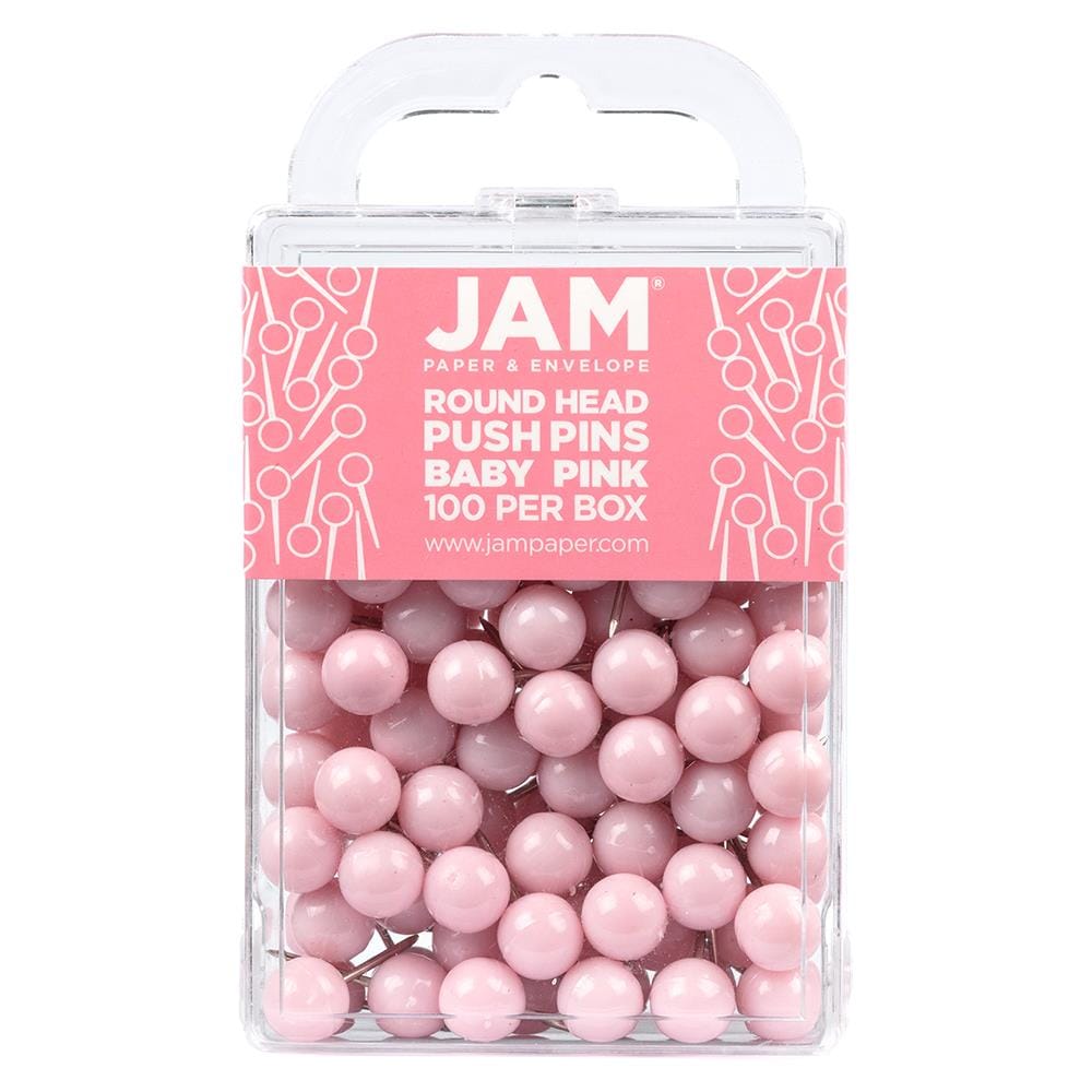 JAM Paper JAM PAPER Colorful Push Pins Round Head Map Thumb Tacks Baby  Pink Pastel Pushpins 100Pack in the Specialty Fasteners  Fastener Kits  department at Lowescom