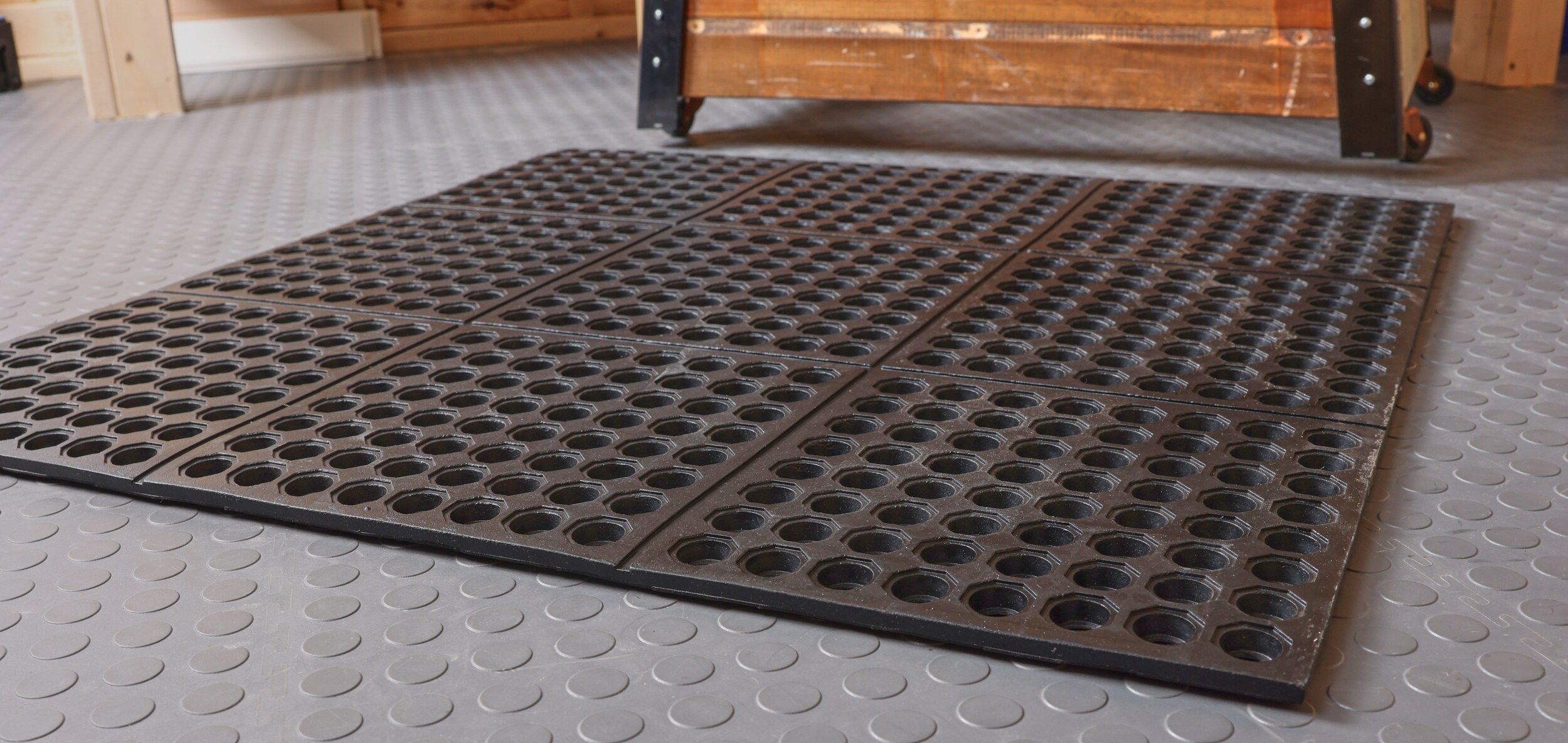 Non-Slip Floor Tile Safety Mat Outdoor Indoor Play Hot Tub Camping Workshop Mat 