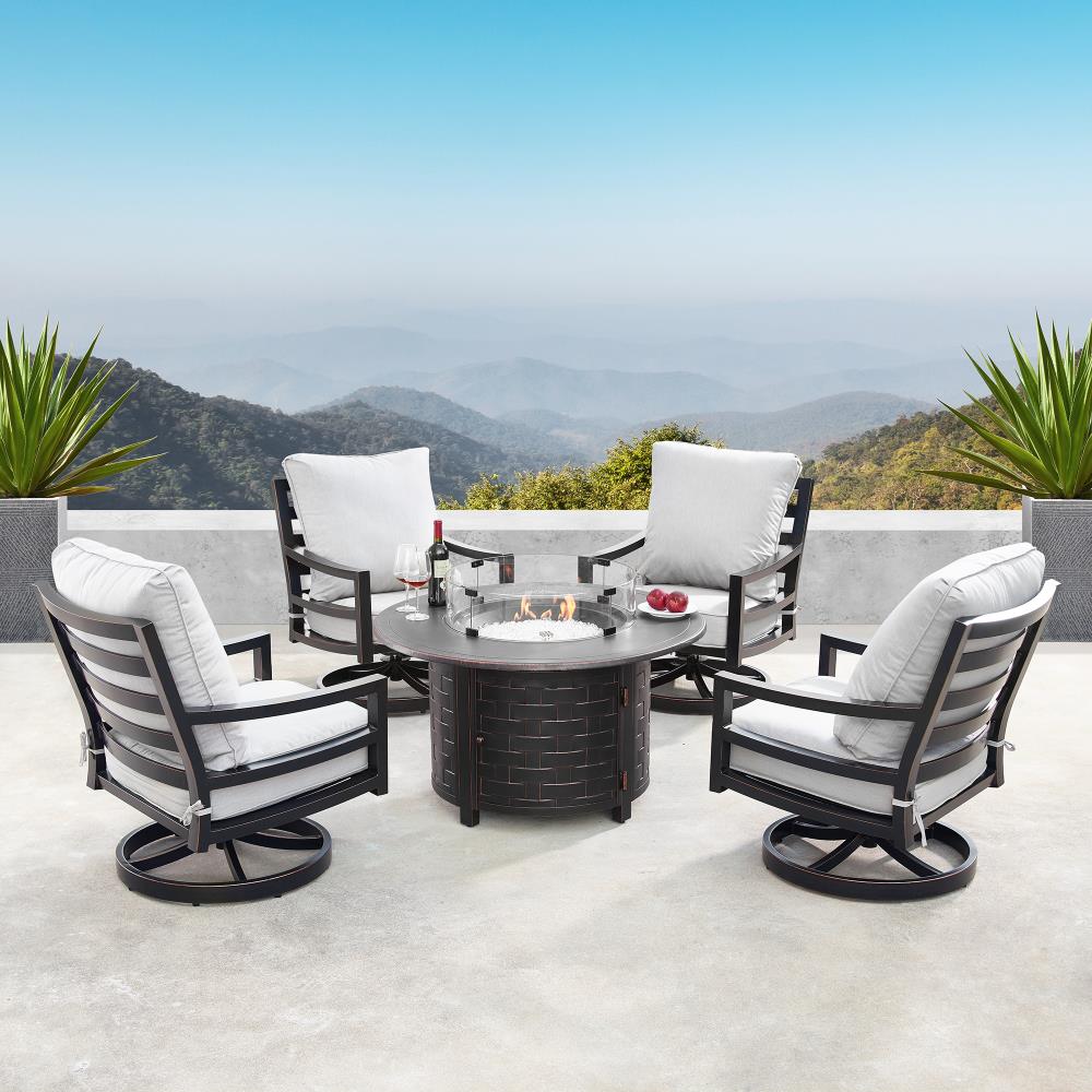 gas fire pit table and chairs set