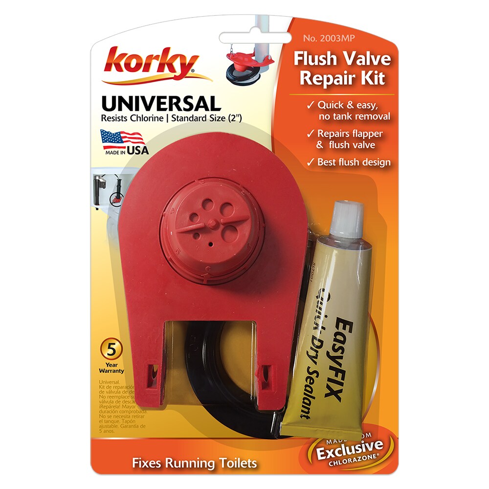 Korky 3003BP Red Rubber Easy Fix Universal Repair Kit for 3 in Flush Valves 