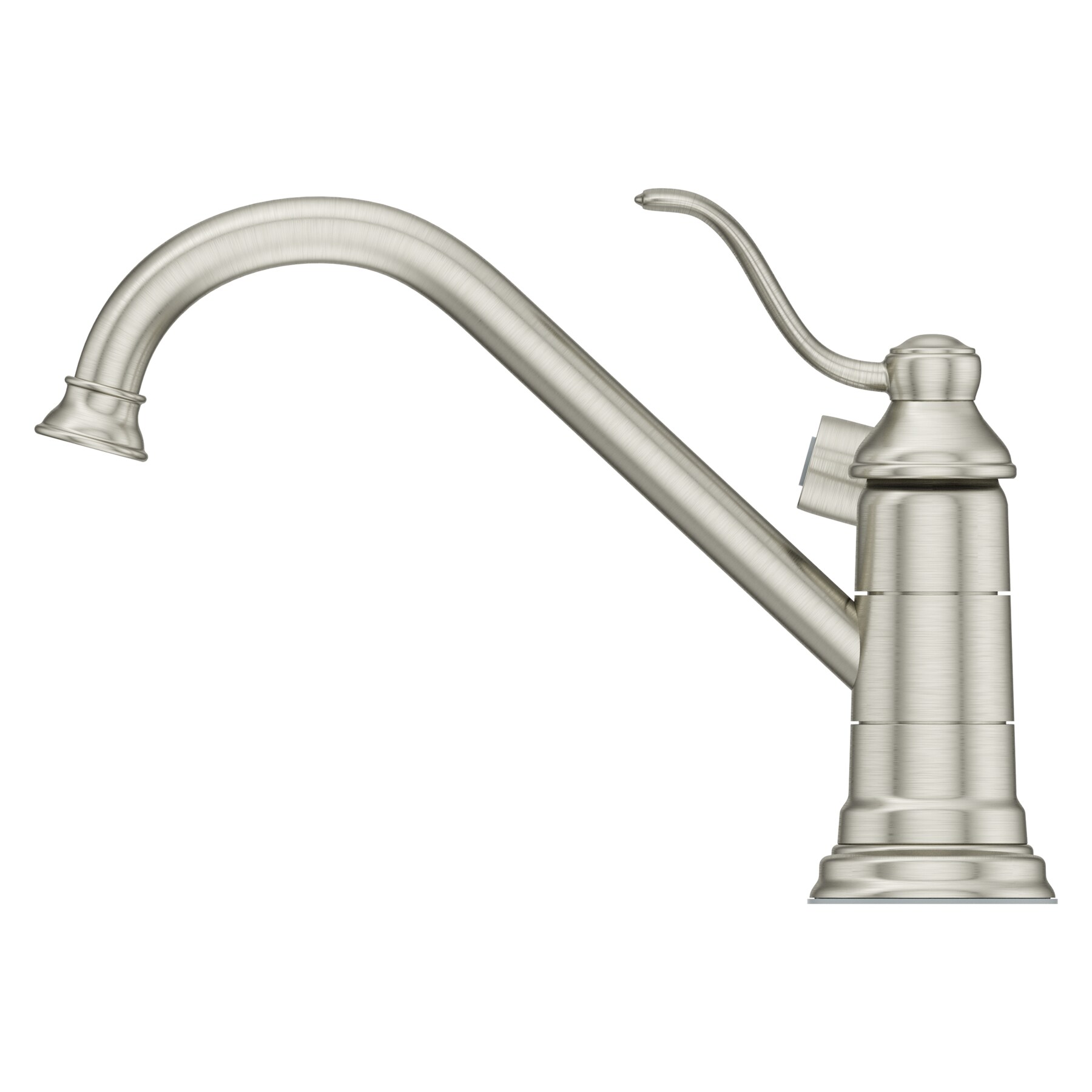 Pfister Portland Stainless Steel Single Handle High-arc Kitchen Faucet (Deck Plate Included)