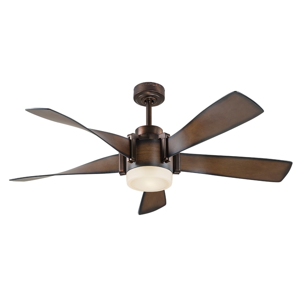 LED Indoor Espresso Bronze Ceiling Fan 52 in Remote 21 watt W/ Light Kit 