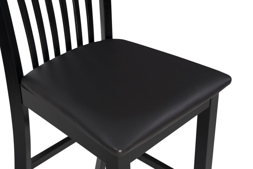 Linon Torino Craftsman Bar Stool Black 30in H Bar height Upholstered
