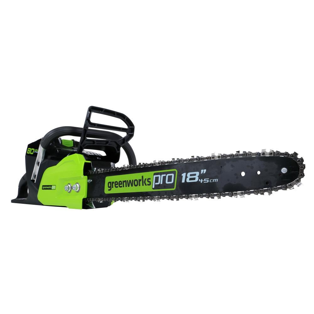 Greenworks 80-volt Max 18-in Brushless Cordless Electric Chainsaw 