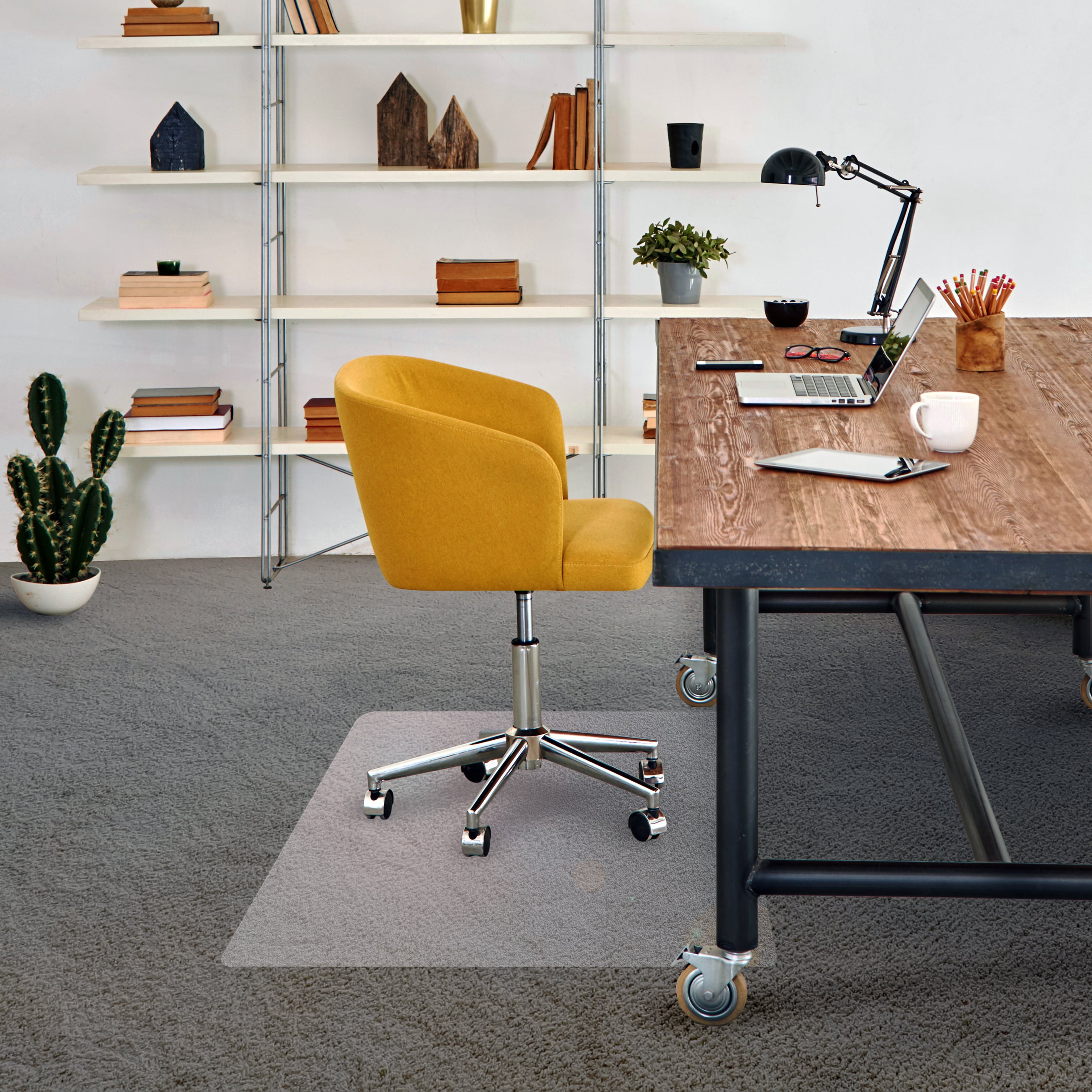 Floortex Ultimat Polycarbonate Chair Mat for Hard Floors & Carpet Tiles 48 x 72 