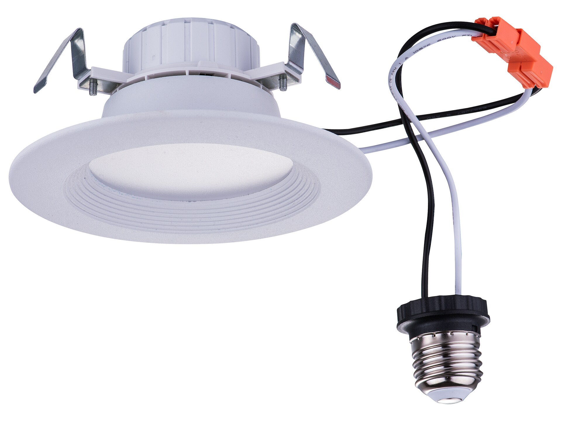 Fits Housing Diameter: 4-in Utilitech 50W Equivalent White Dimmable LED Recessed Retrofit Downlight BSW-980044-UT Fits Housing Diameter: 4-in Utilitech 50W Equivalent White Dimmable LED Recessed Retrofit Downlight BSW-980044-UT