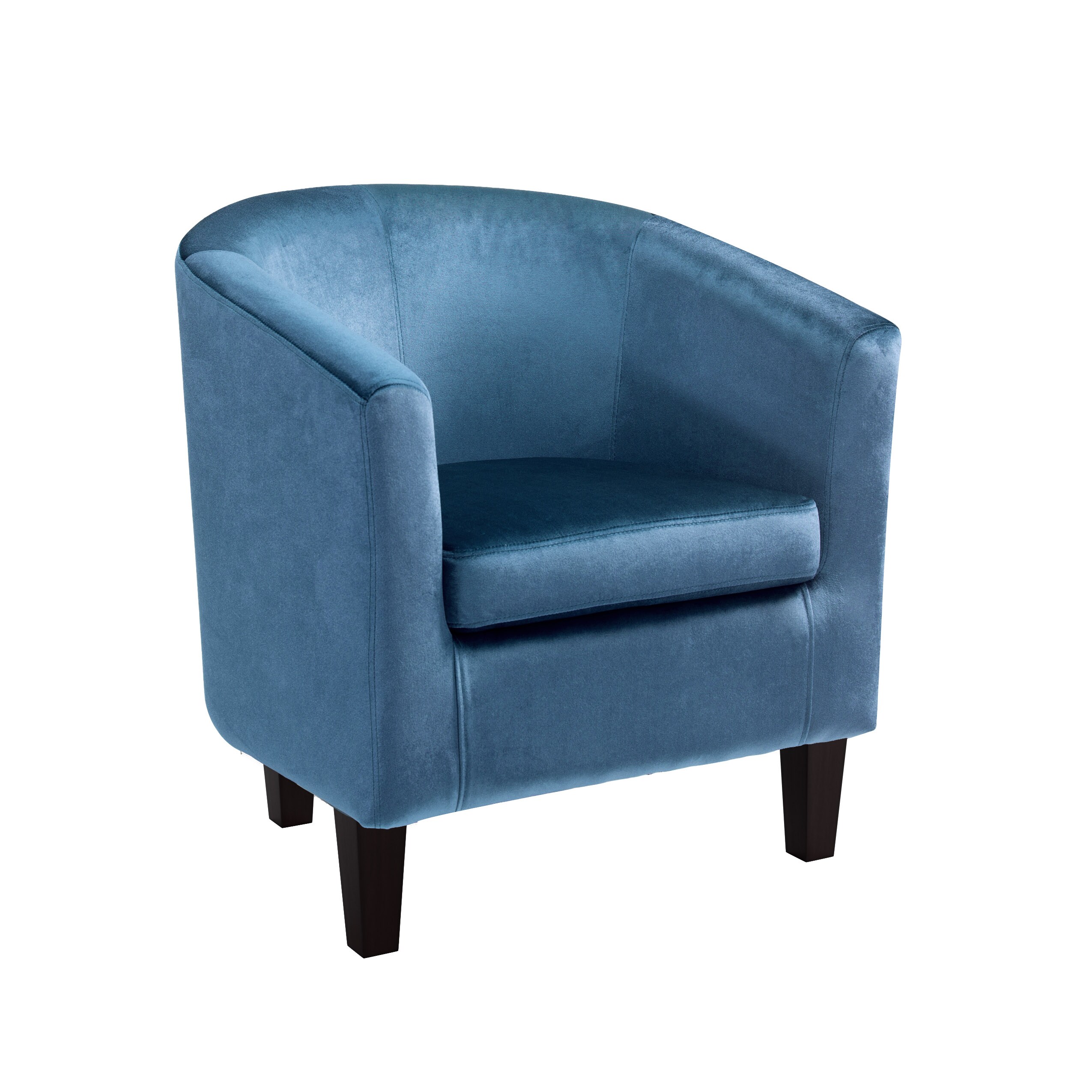 blue velvet tub chair